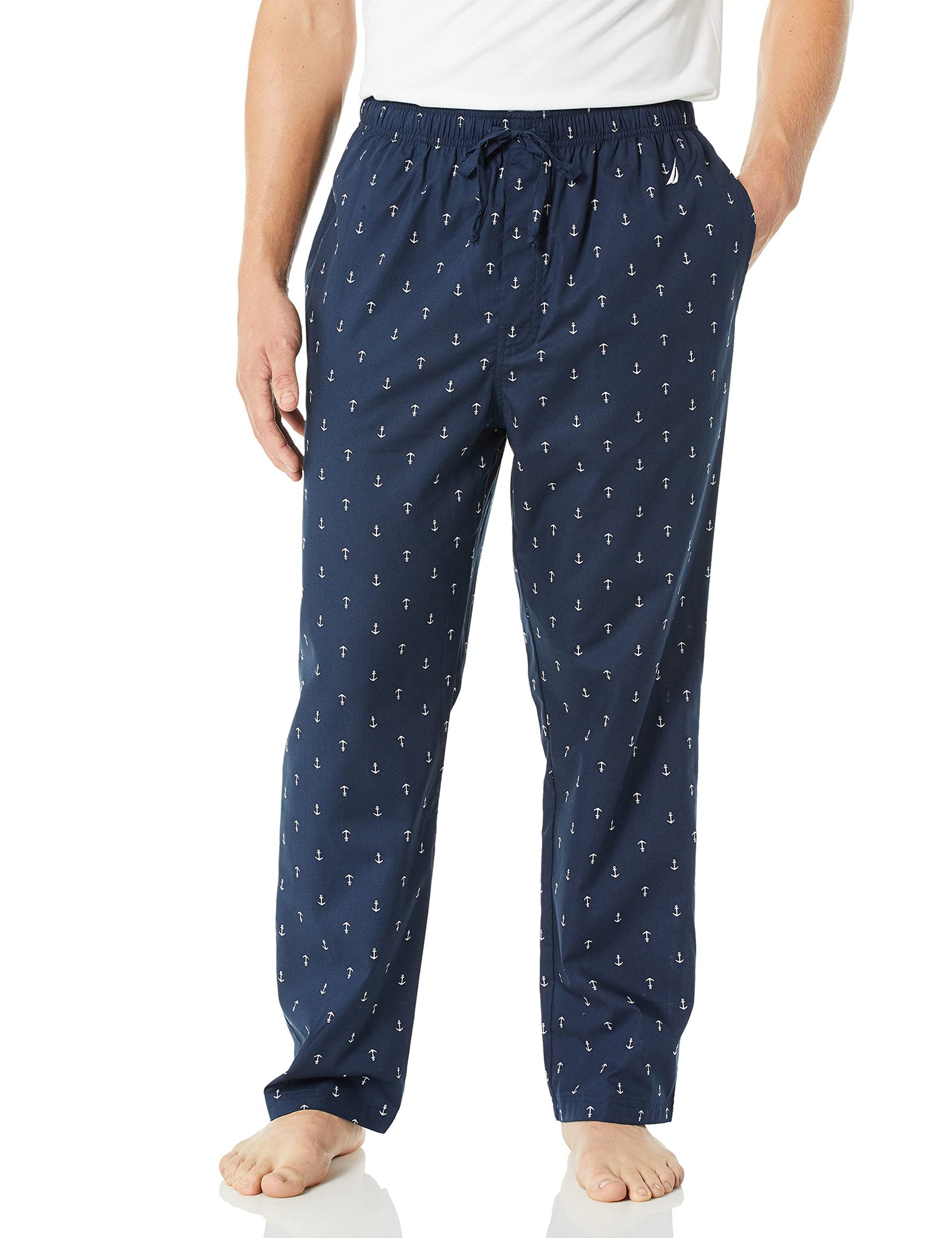 Nautica Men's Soft Woven 100% Cotton Elastic Waistband Sleep Pajama Pant