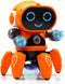 SGT-Bot Robot Pioneer - Dancing Robot Toy with Colorful Lights and Music for Boys and Girls (Orange)