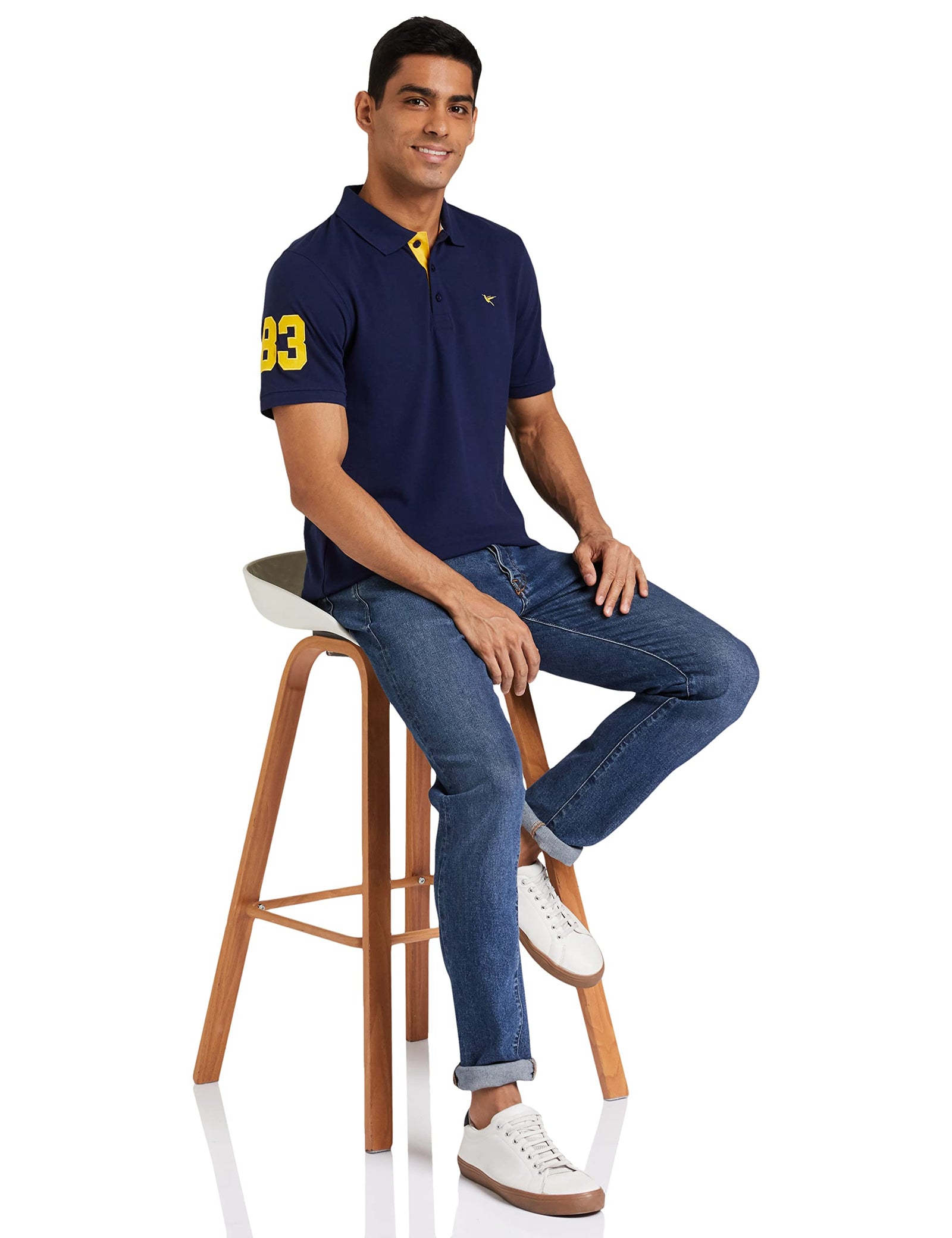 Deniklo Men's Solid Regular fit Polo Shirt