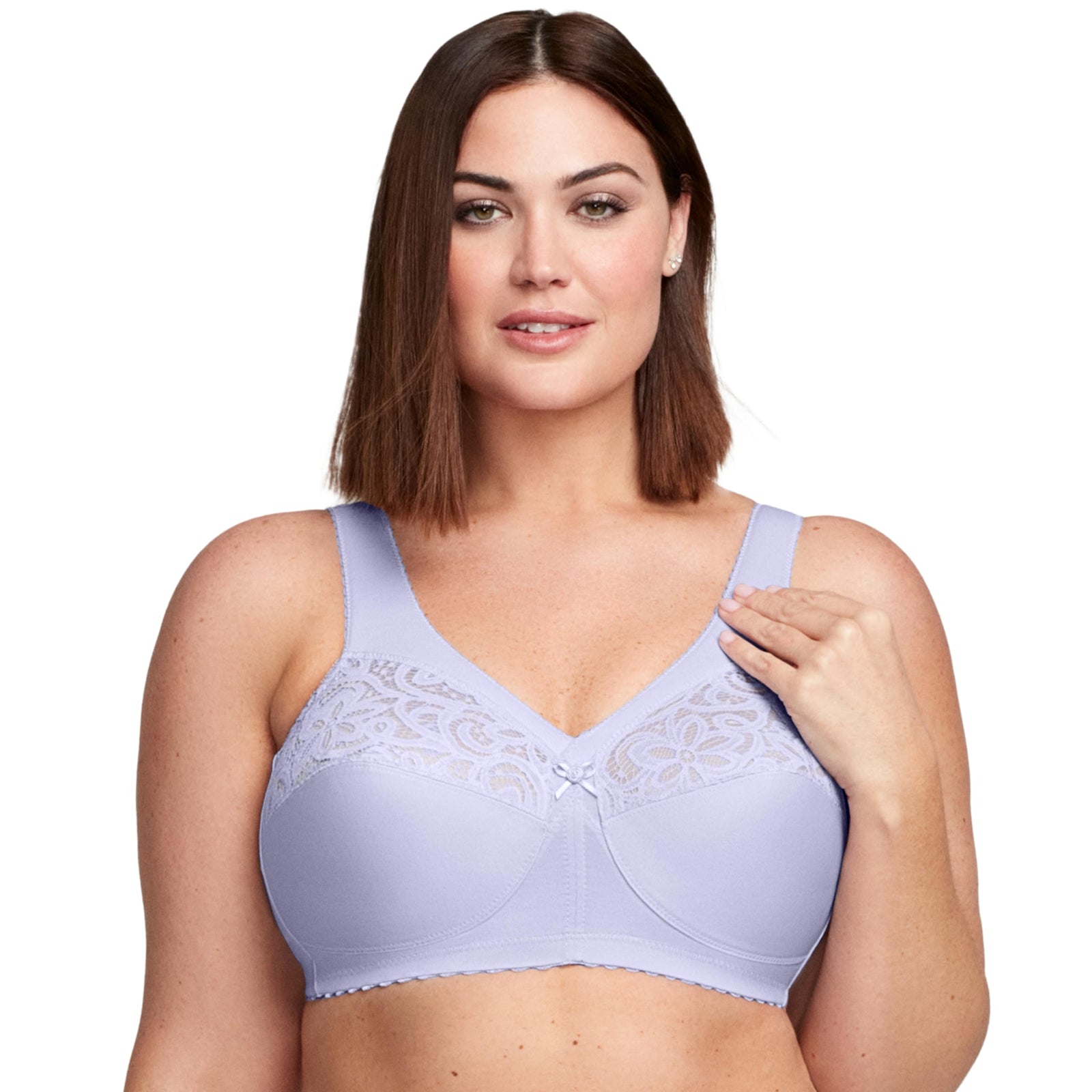 Glamorise Women's Full Figure MagicLift Cotton Wirefree Support Bra #1001