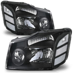 M-AUTO Unisex-Adult A06-M-HL-029-BC, Black/Clear-Clear-Clear Corner Headlights for Nissan Armada 2004 2015 Titan, Black/Clear - Clear Corner