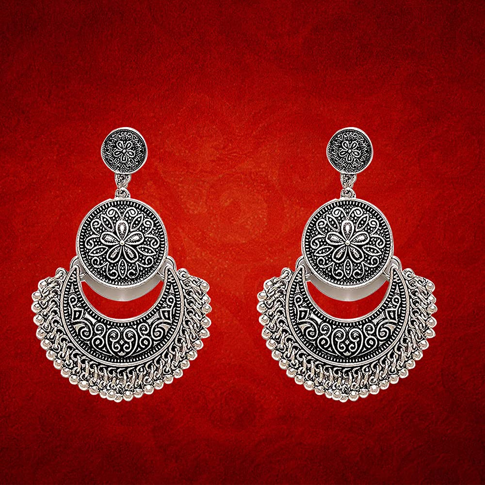 YouBella Jewellery Summer Special Stylish Oxidised Afghani Tribal Fancy Party Wear Earrings for Girls and Women