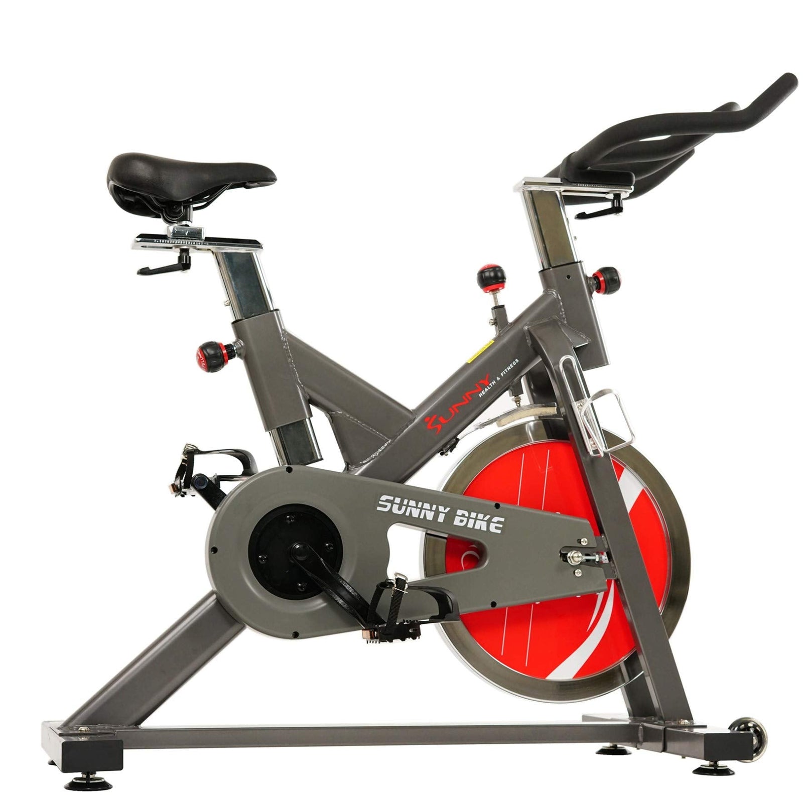 Sunny Health & Fitness Unisex Adult SF-B1712 Belt Drive Indoor Cycling Bike - Black, One Size