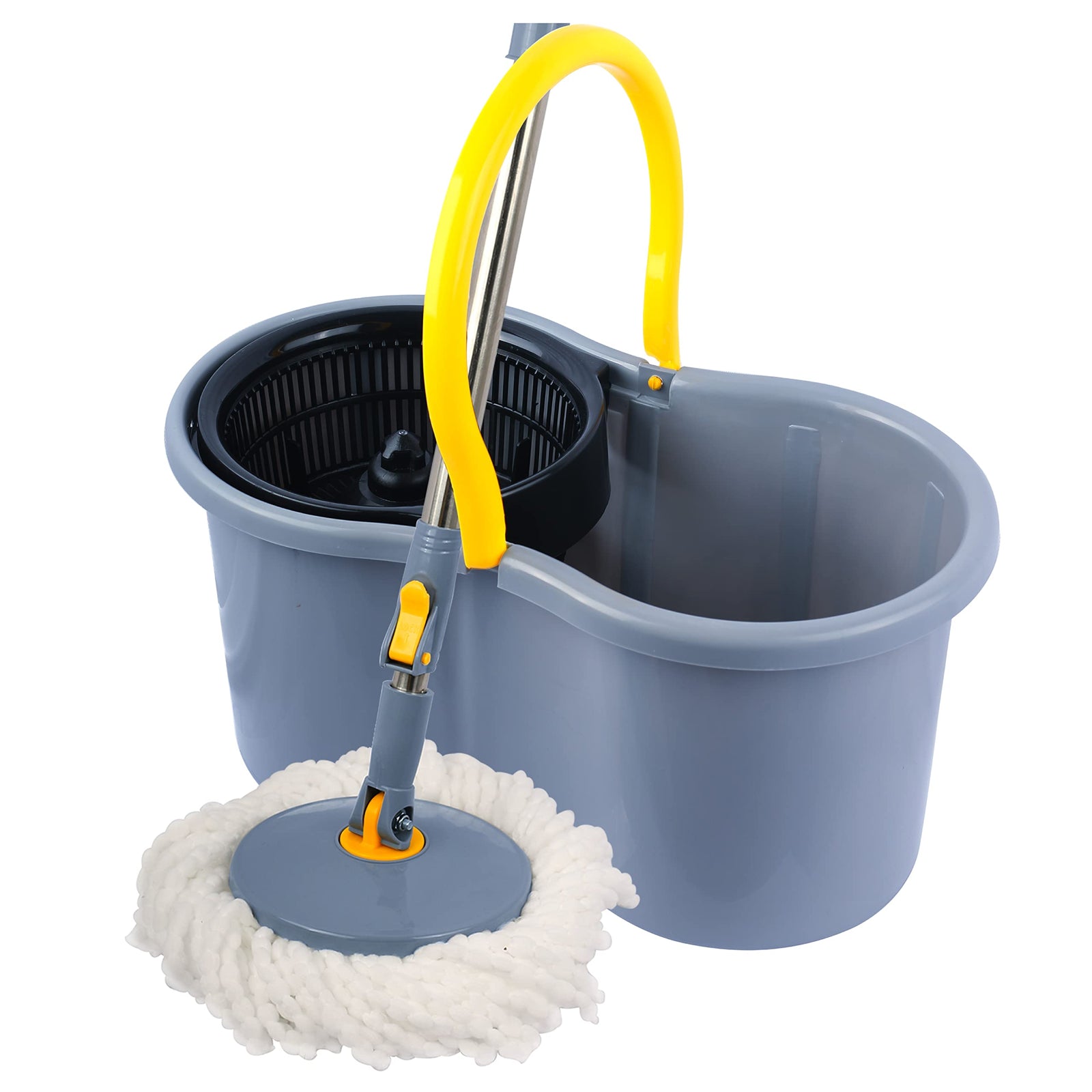 Esqube Elegant 360° Spin Mop Bucket Set - Grey