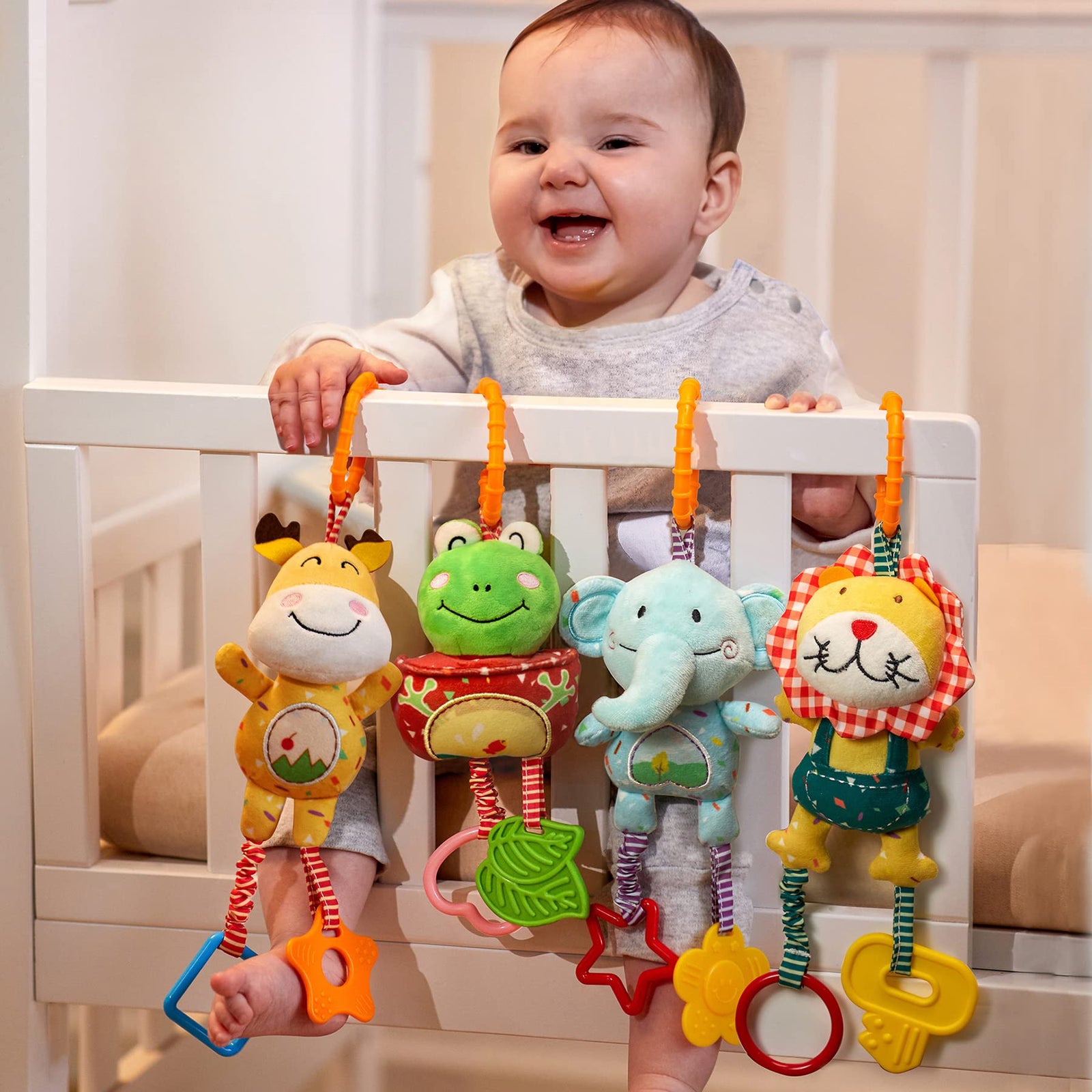 TUMAMA KIDS Rxzer23,123 Toy – Colorful Plush Rattle for Babies (0-12 Months)