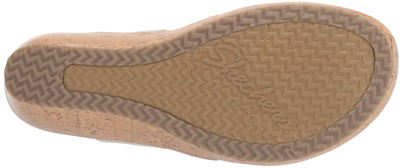 Skechers BEVERLEE - Multi-Strap O-Ring Slide Women's Wedge Sandal - Natural