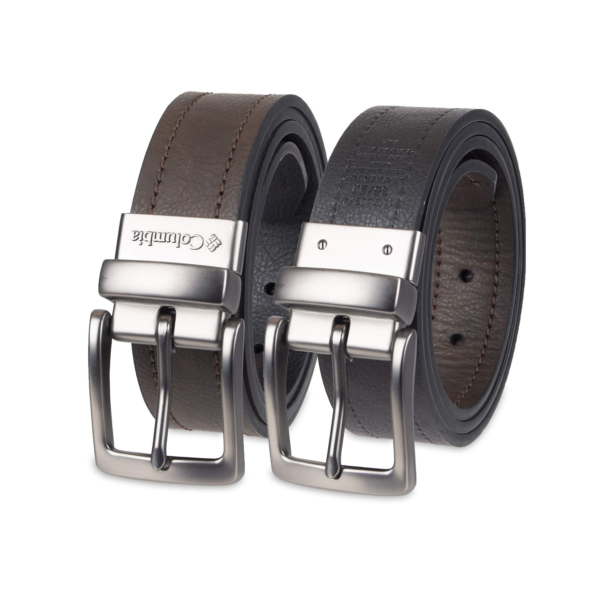 Columbia Reversible Leather Belt-Casual for Men's Jeans with Double Sided Strap  Columbia   