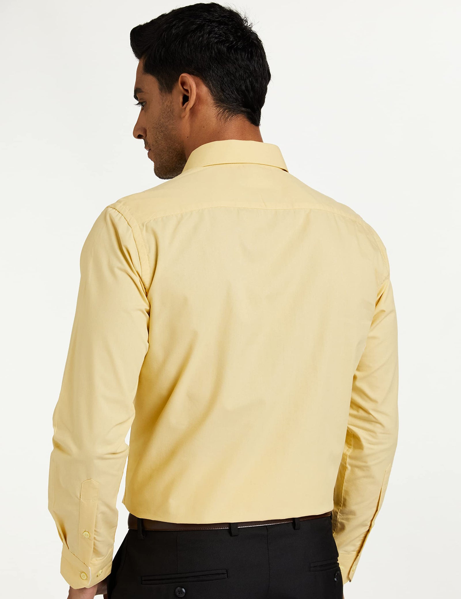 Diverse Men's Solid Regular Fit Formal Shirt Color: Yellow