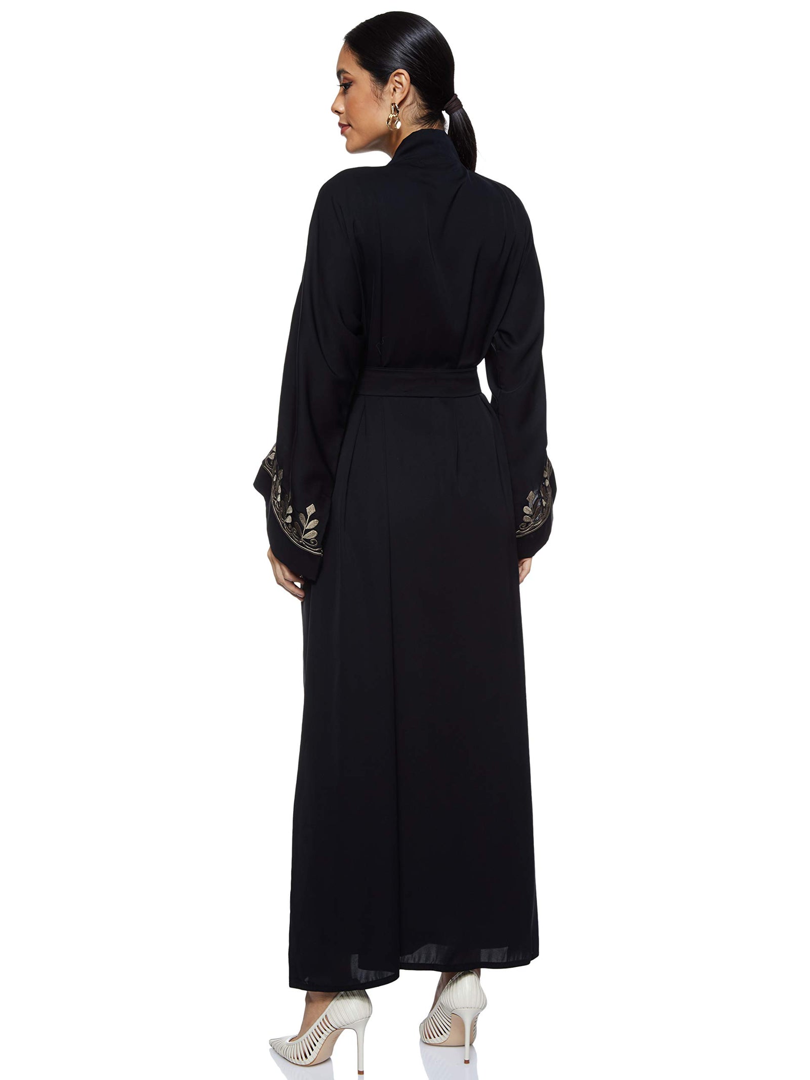 Nukhbaa womens On Shoulder Modern Abaya Aj377A Abaya (pack of 5)