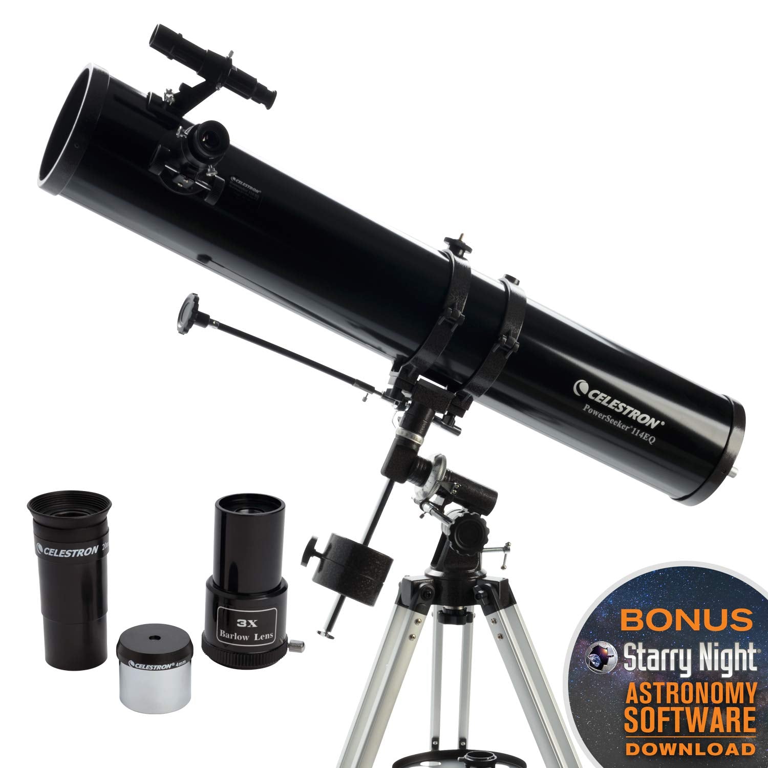 Celestron 21045 Powerseeker 114Eq Telescope - Black