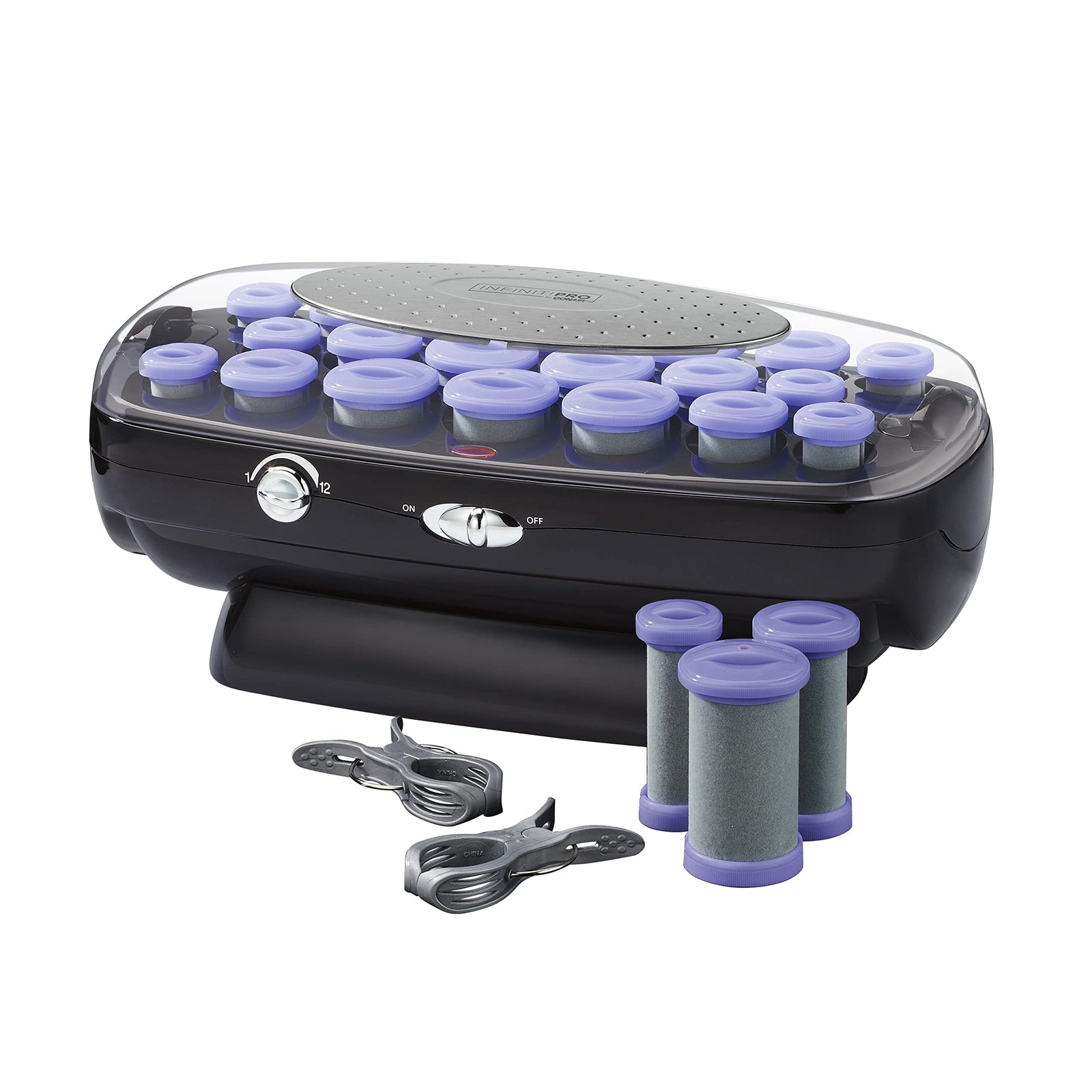 Infinitipro By Conair Ceramic Flocked Hot Roller Set With Cord Reel And 20 Hair Rollers, 1 Count