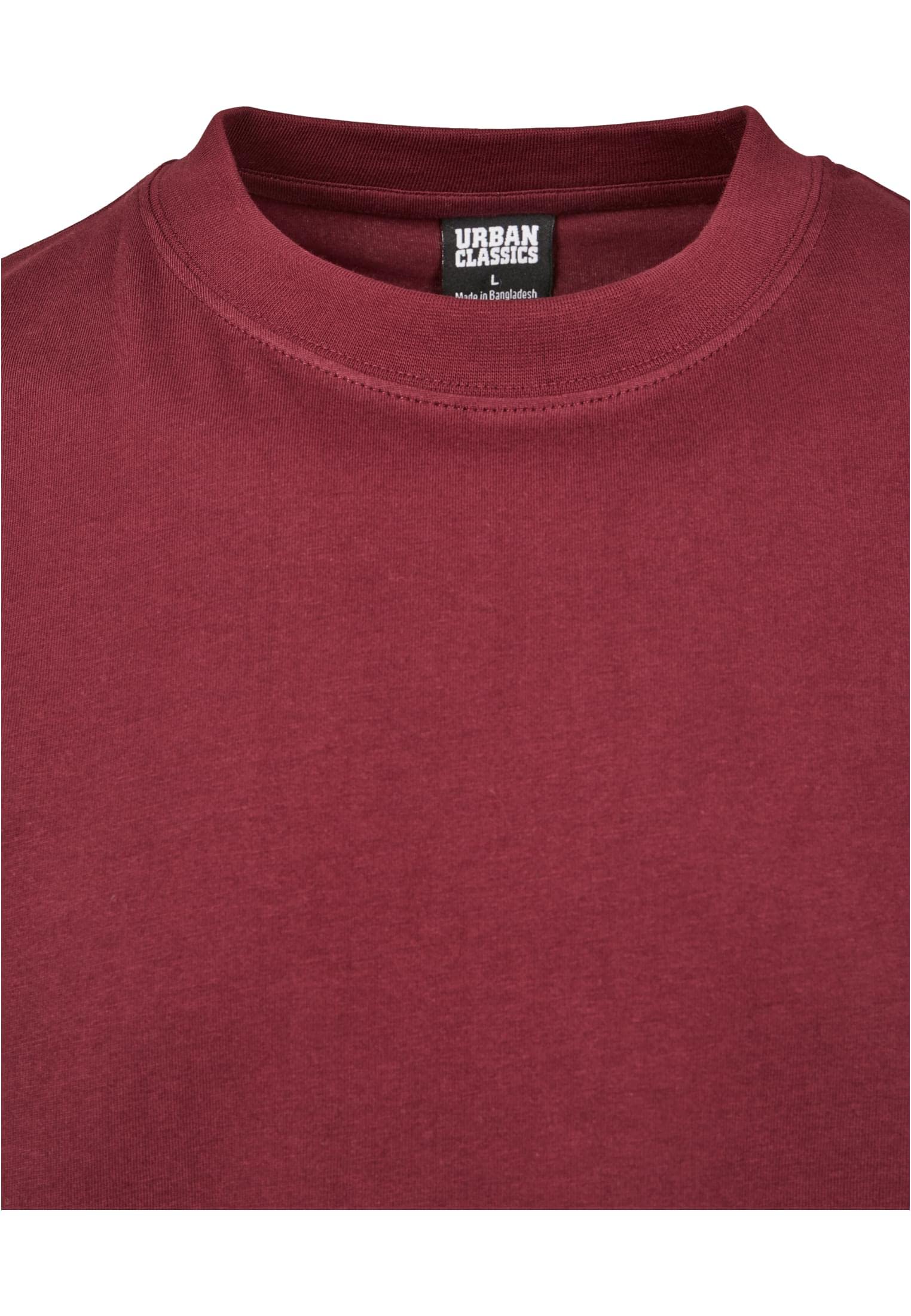 Urban Classics mens Tall Tee Oversized T-Shirt Oversized Short Sleeves T-Shirt with Dropped Shoulders, 100% Jersey Cotton (pack of 1) Size: XL Color: Red wine