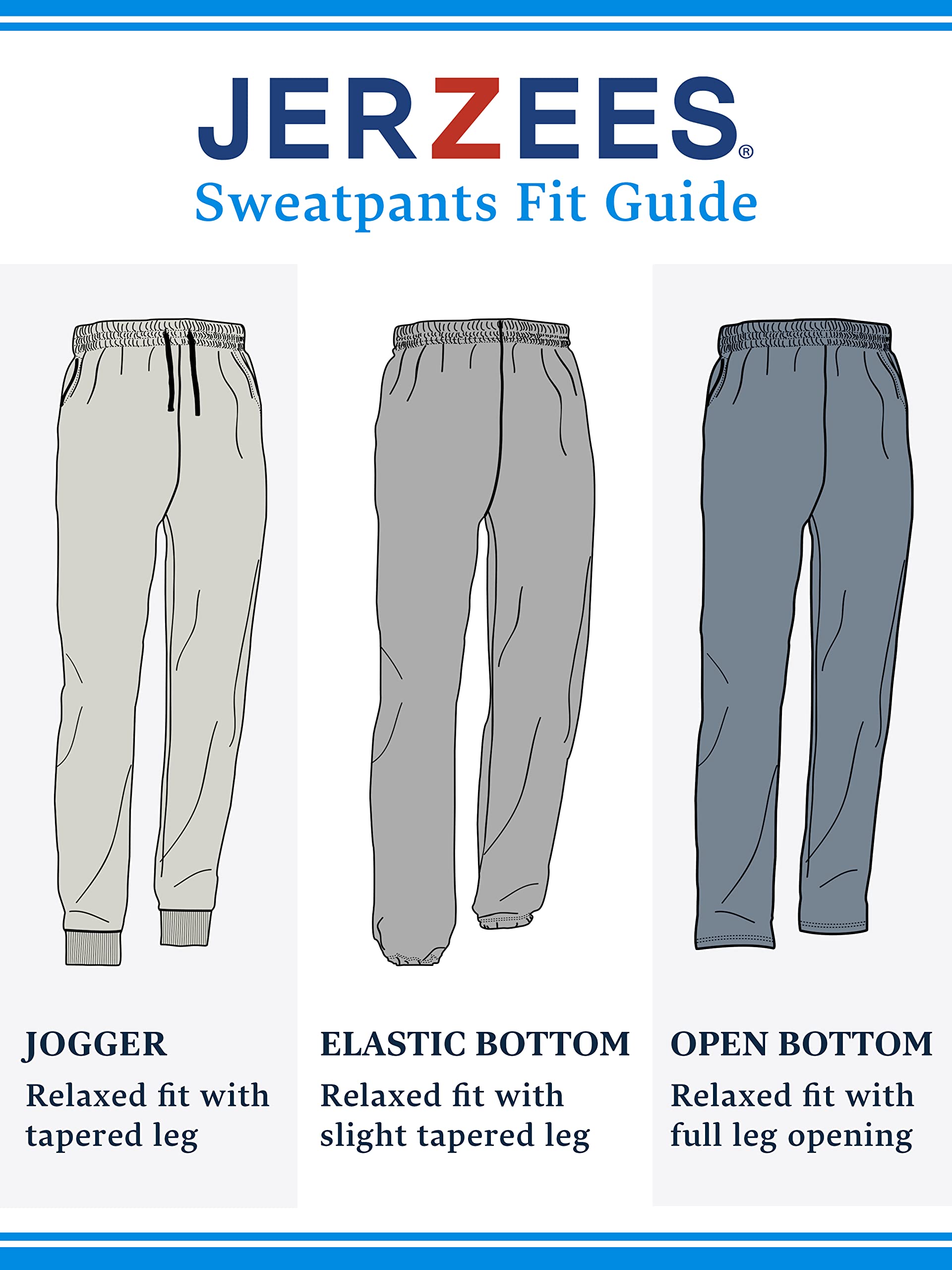 Jerzees Men's Fleece Open Bottom Sweatpants