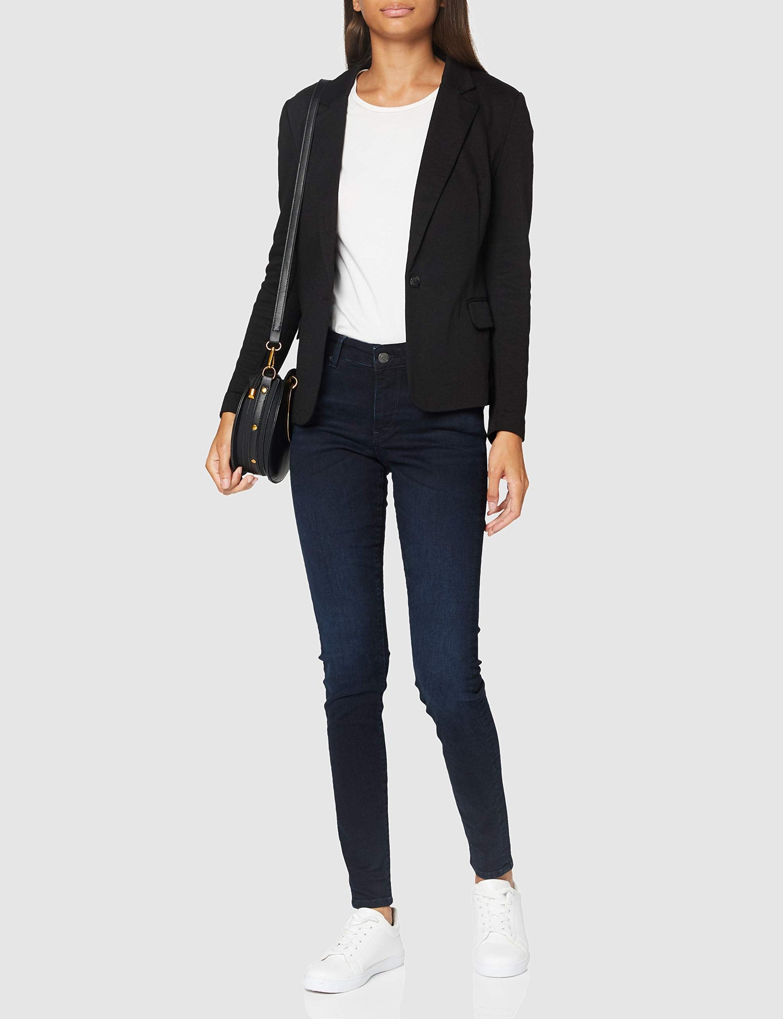 Vero Moda Women's VMJULIA L/S DNM Blazer , BLACK