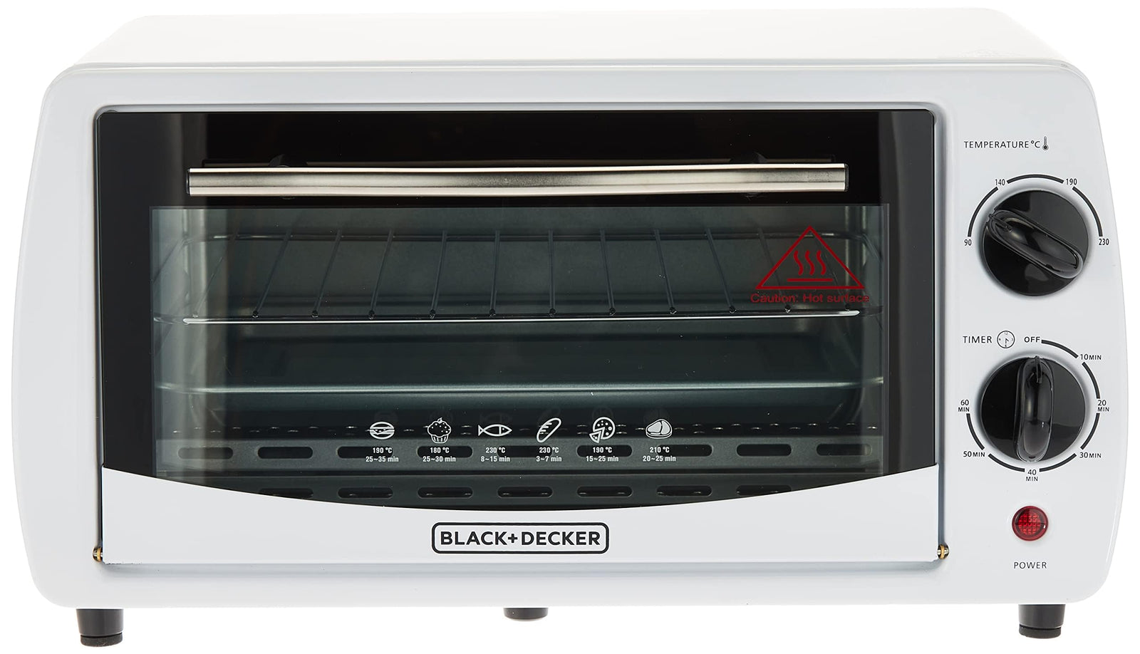 Black & Decker 800W 9L Toaster Oven, 90-230° Temp Setting Double Grill With Convection, Double Glass Door For Safety With Multiple Accessories, For Toasting/ Baking/Broiling TRO9DG-B5