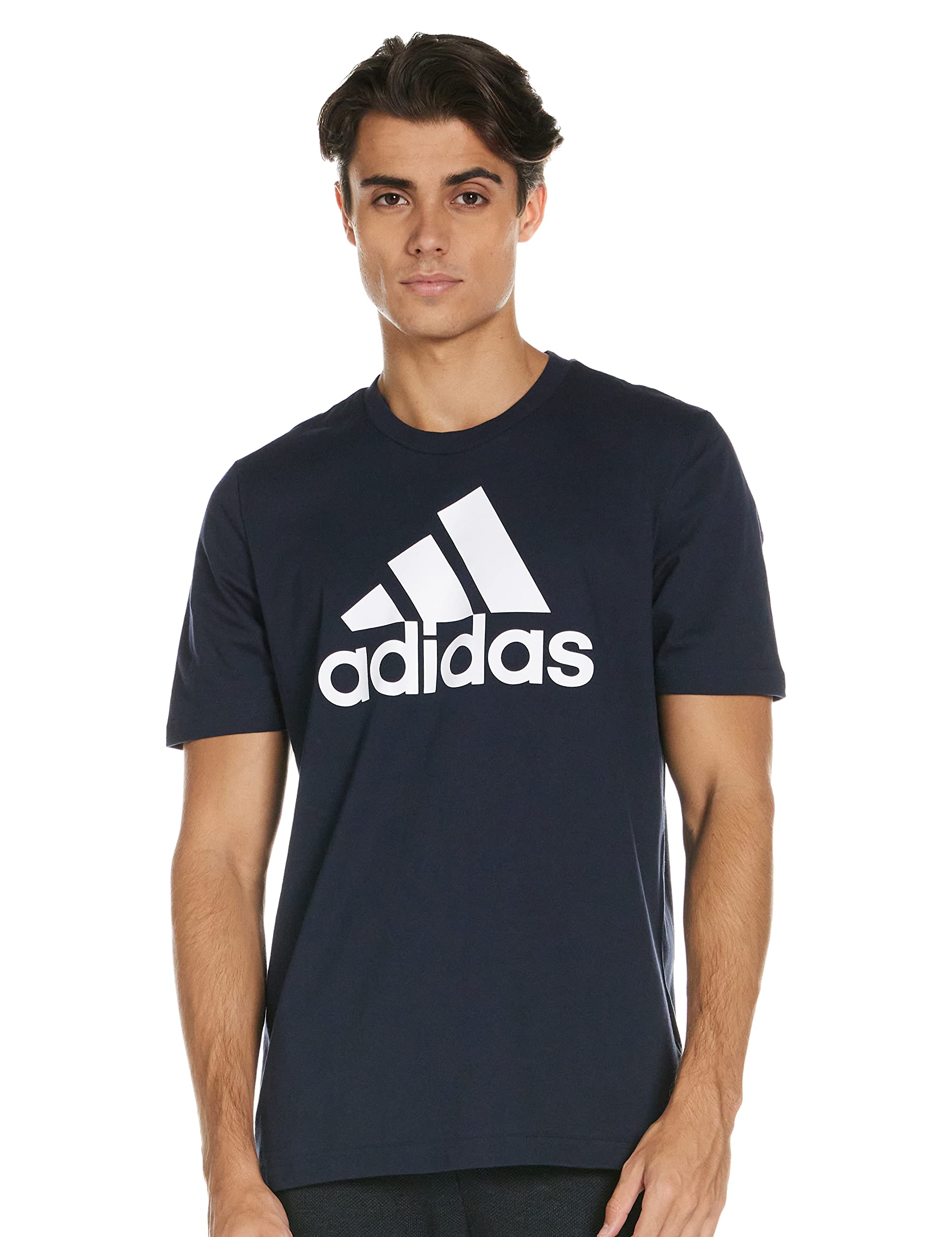 adidas Mens Athletics Badge Of Sport Logo Adidas men's classic badge of sport graphic tee