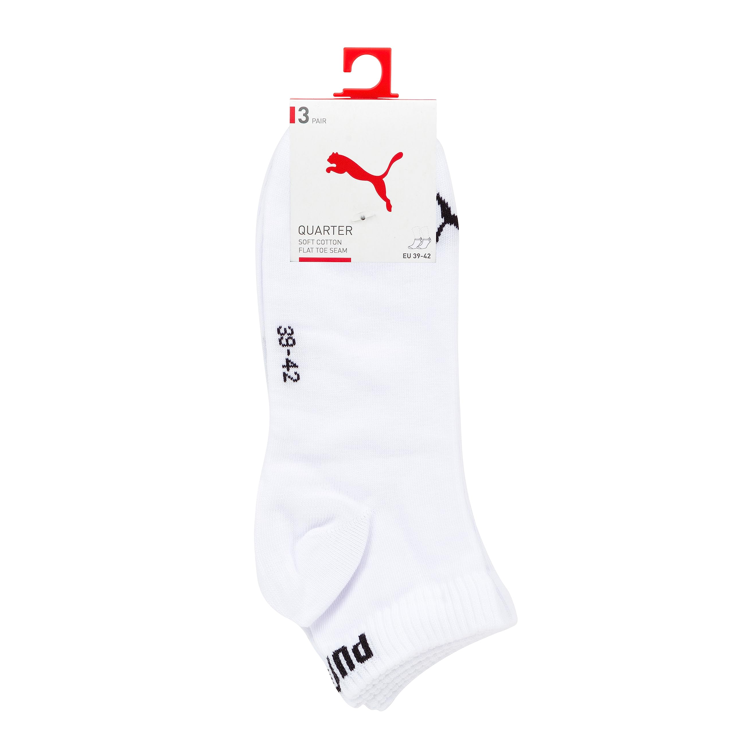 PUMA Unisex Quarter Socks (3 Pair Pack)