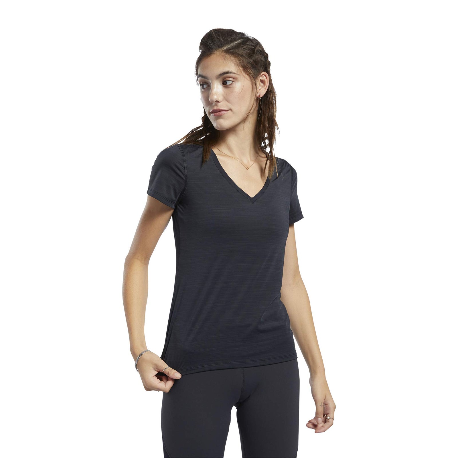 Reebok Women's Ts Ac Athletic T-Shirt, Black