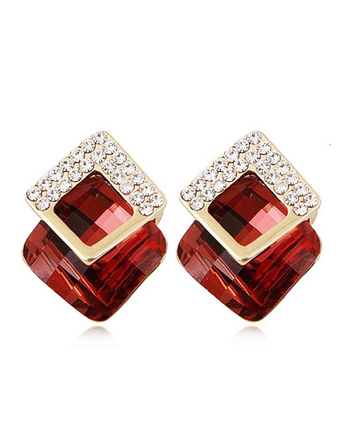 YouBella Jewellery Gold Plated Crystal Earrings for Girls and Women