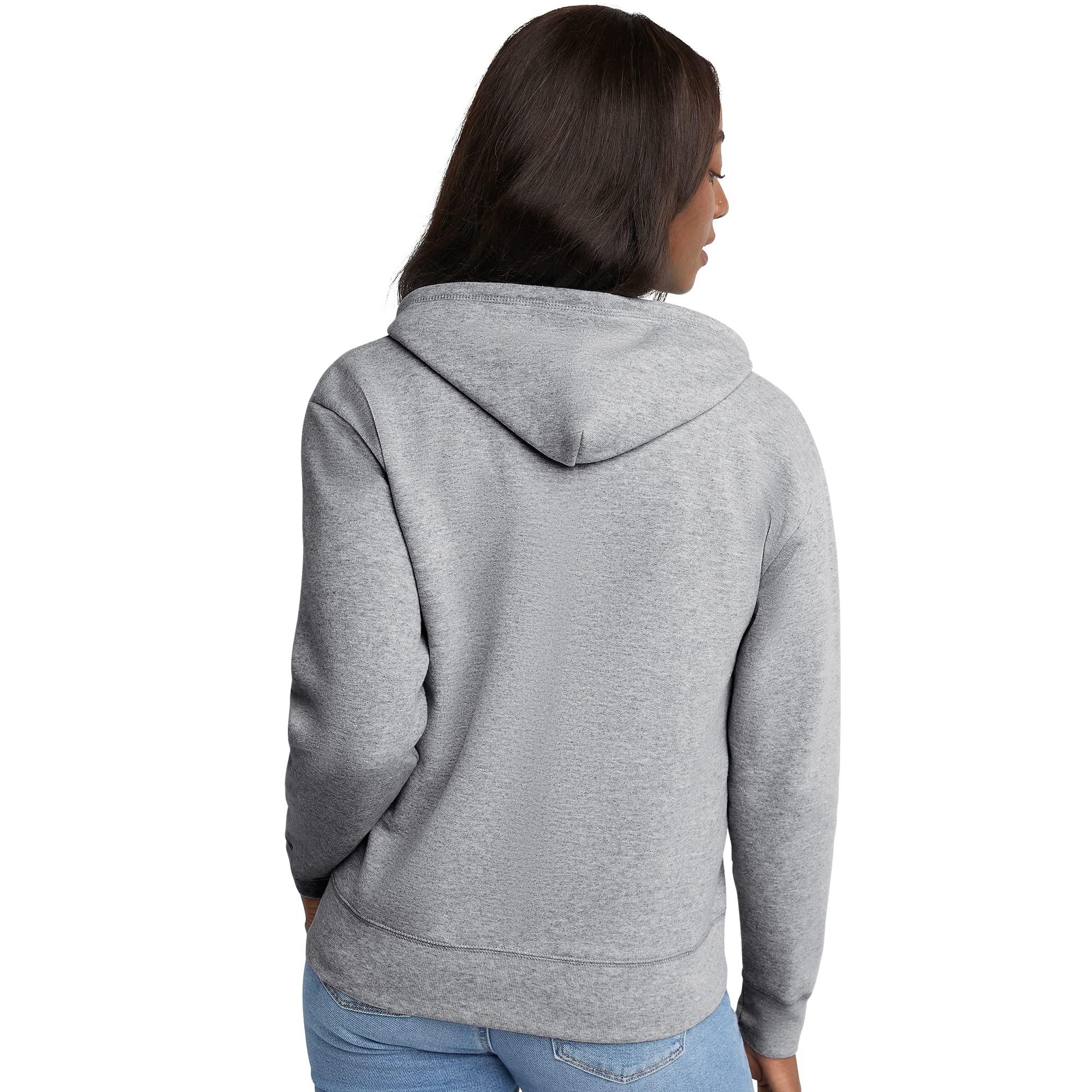 Hanes womens Women's Fleece Full-zip Hood Fleece Jacket (pack of 1) Color: Light Steel Size: L