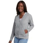 Hanes womens Women's Fleece Full-zip Hood Fleece Jacket (pack of 1) Color: Light Steel Size: L