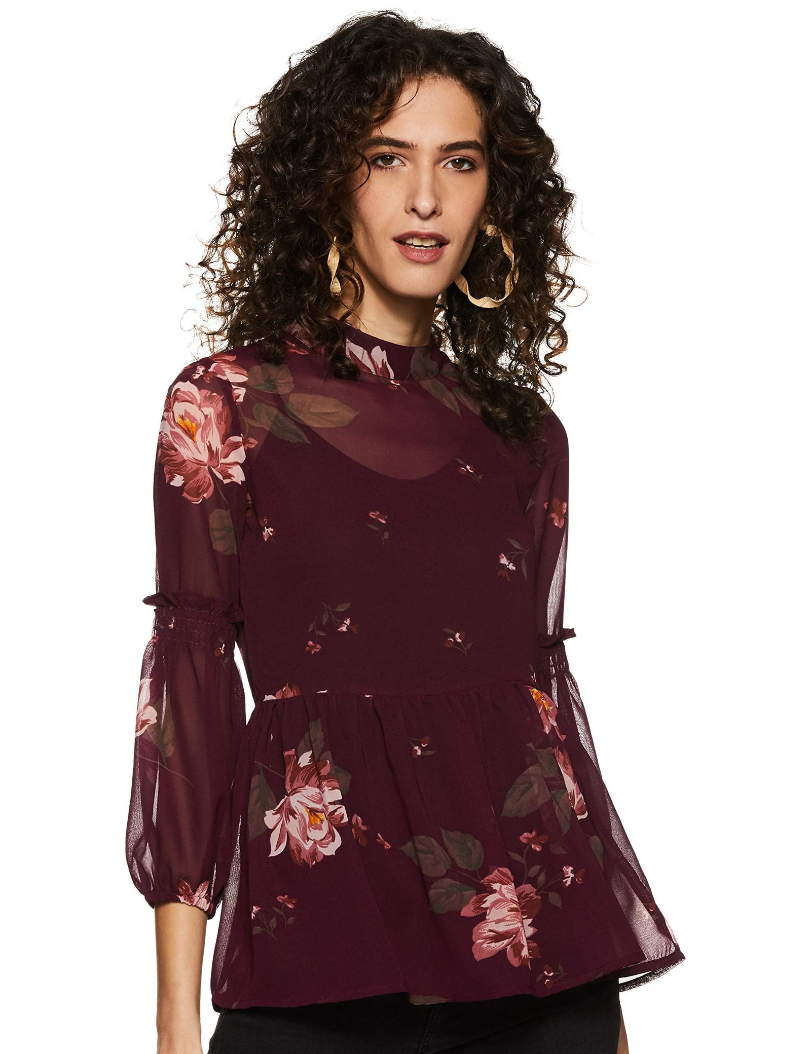 Styleville.in Women's Floral Regular Fit Top