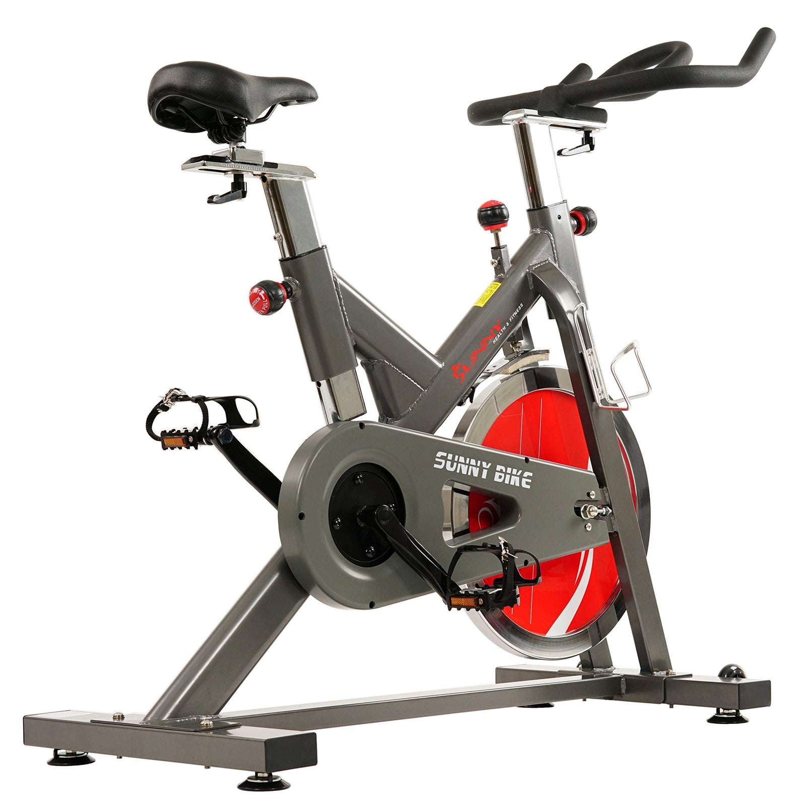 Sunny Health & Fitness Unisex Adult SF-B1712 Belt Drive Indoor Cycling Bike - Black, One Size