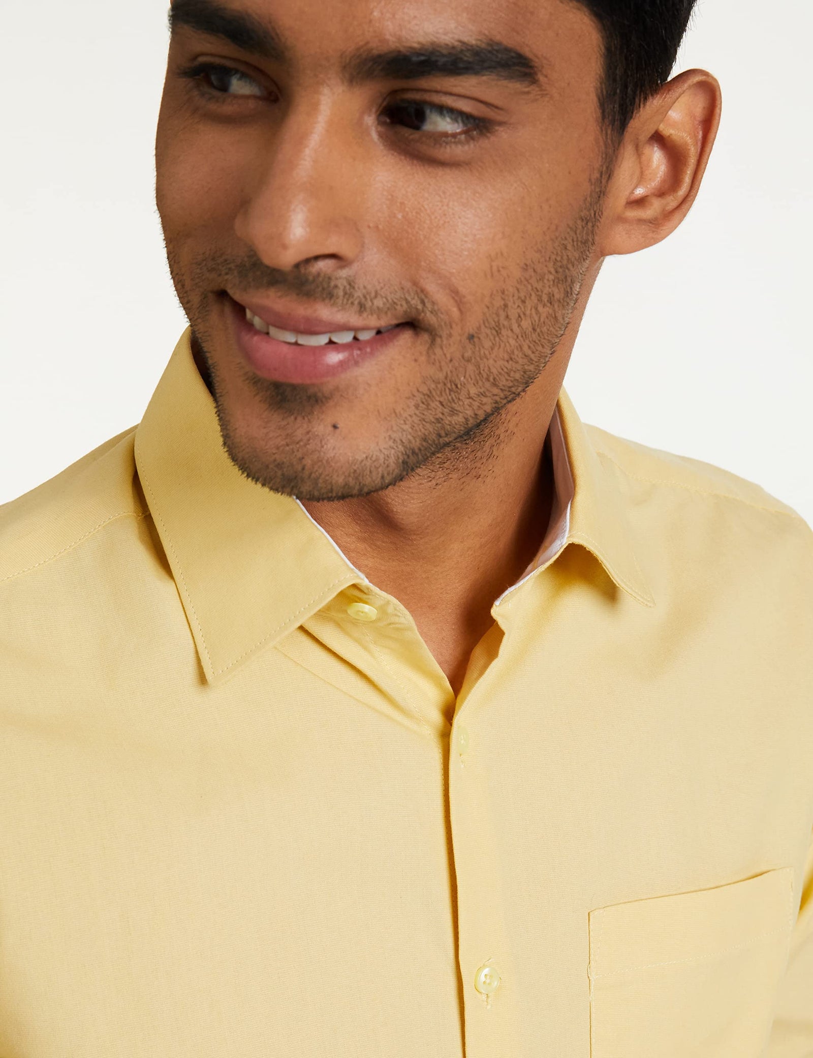 Diverse Men's Solid Regular Fit Formal Shirt Color: Yellow