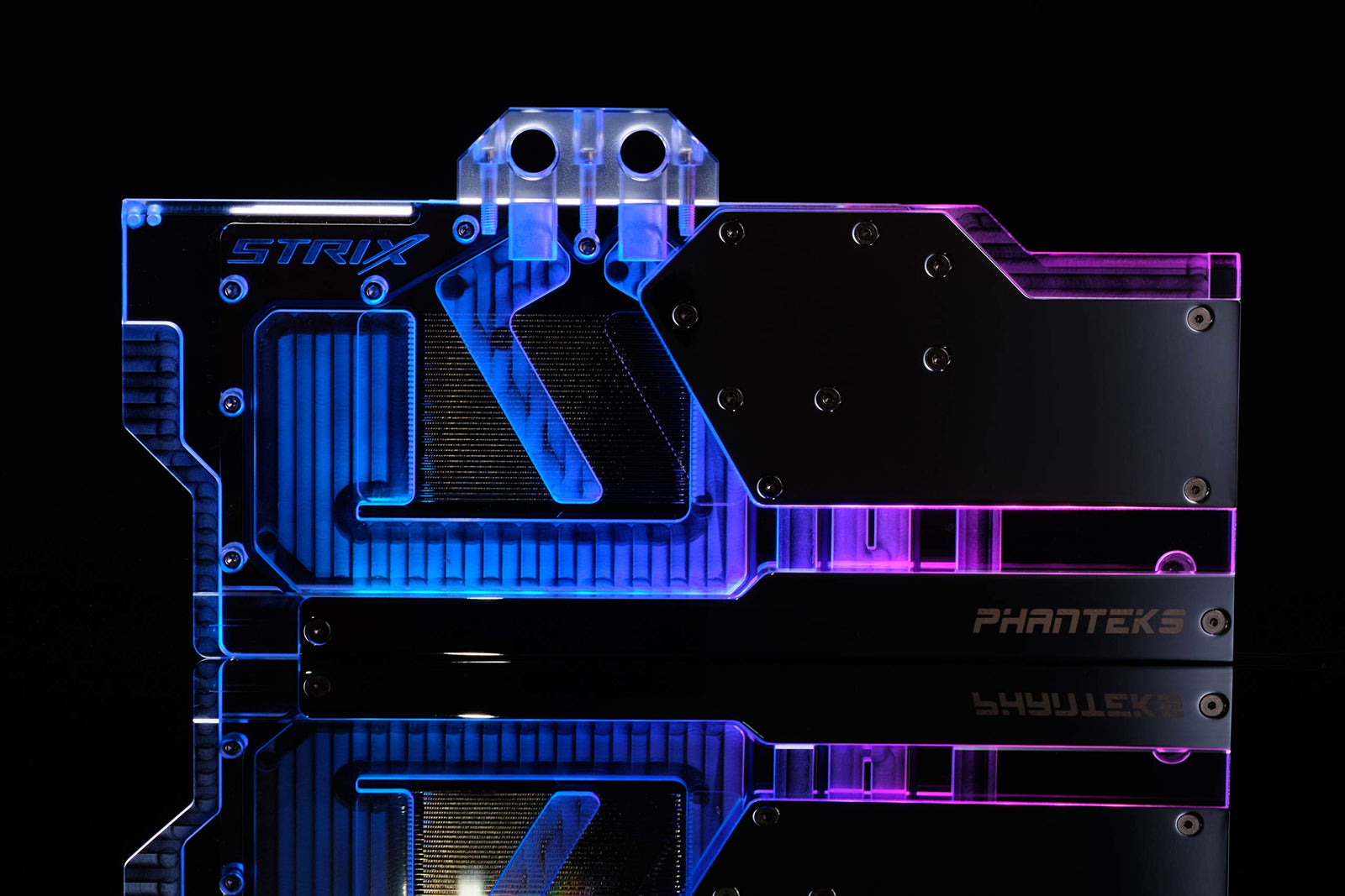 Phanteks Glacier G2080Ti Strix Gpu Full Waterblock For Asus Rog Strix Rtx 2080/2080Ti - Nickel-Plated, Acrylic, Addressable Rgb, Mirror Chrome.