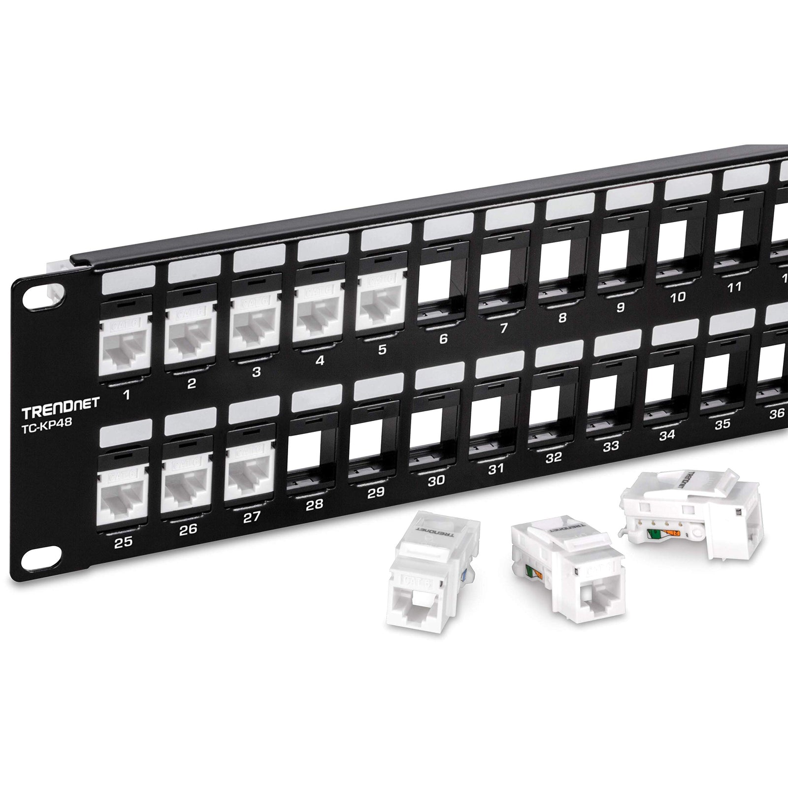 لوحة توصيل TRENDnet 48-Port Blank Keystone 2U HD (TC-KP48)