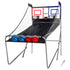 Franklin sports basketball arcade shootout - indoor electronic double basketball hoop game - dual pro hoops basketball shooting with electronic scoreboard + (4) basketballs - 2 player shooting game