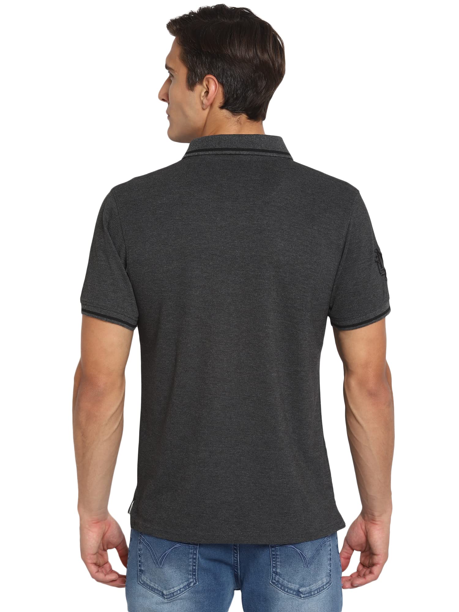 Deniklo Men's Regular fit Polo Shirt Color: Charcoal Melange Size: 3XL