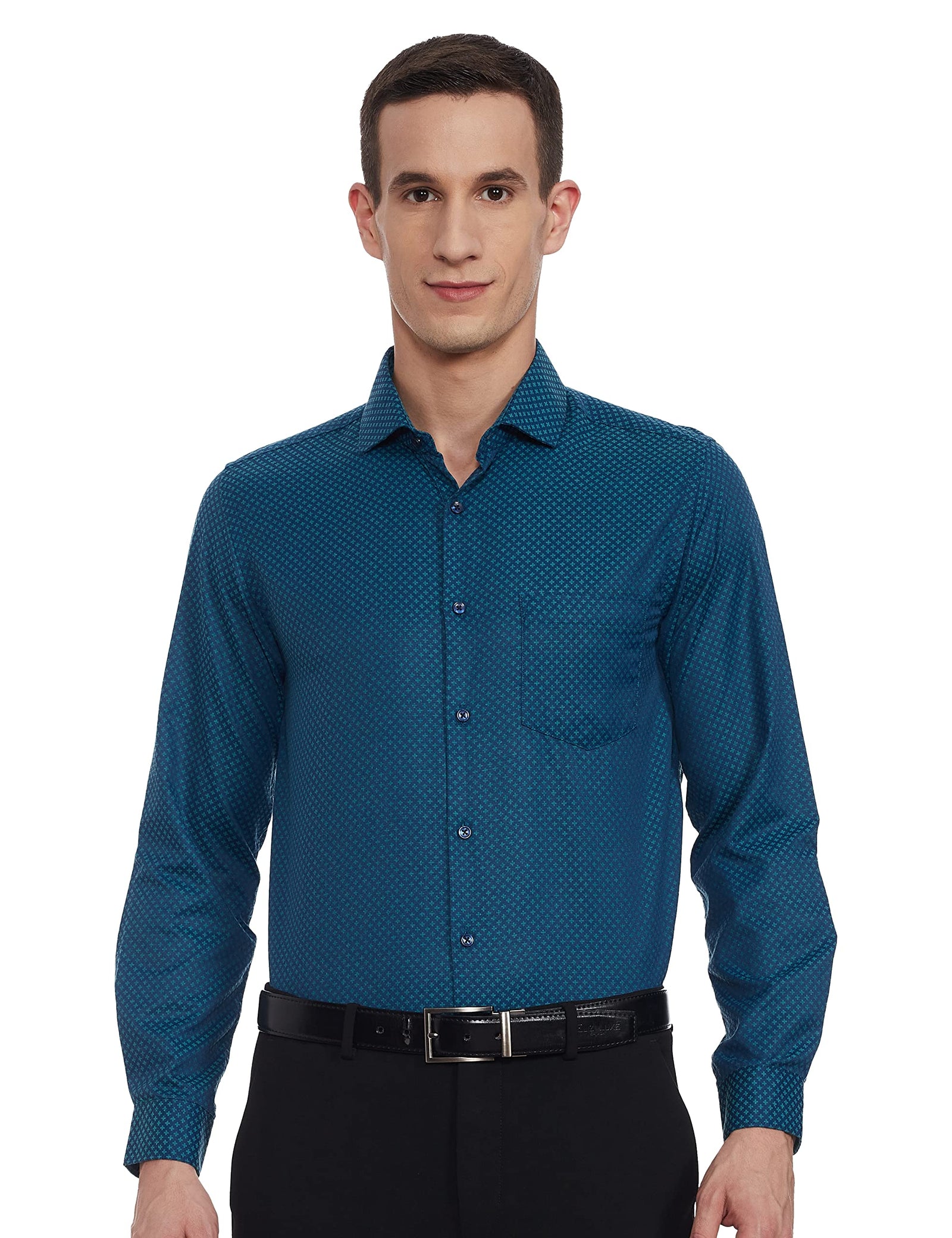 Diverse Men's Printed Slim Fit Cotton Formal Shirt (DVF06F1L01-183)