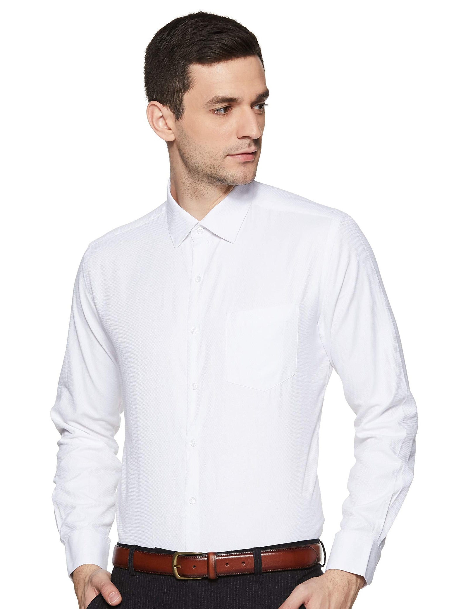 Diverse Men's Solid Regular Fit Formal Shirt