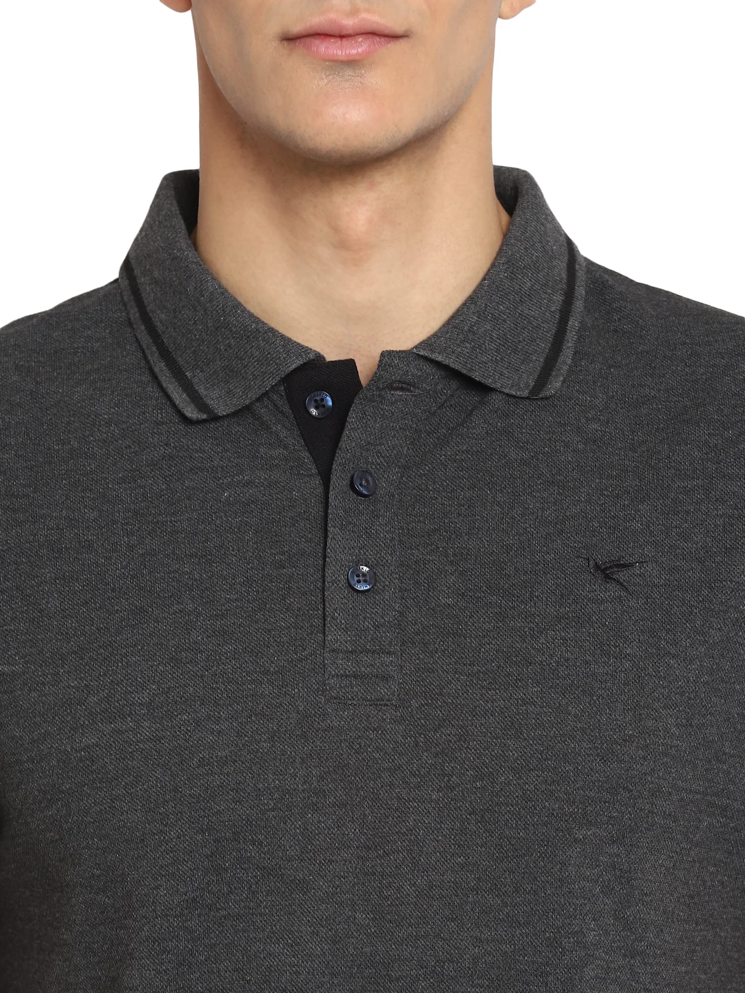 Deniklo Men's Regular fit Polo Shirt Color: Charcoal Melange Size: 3XL