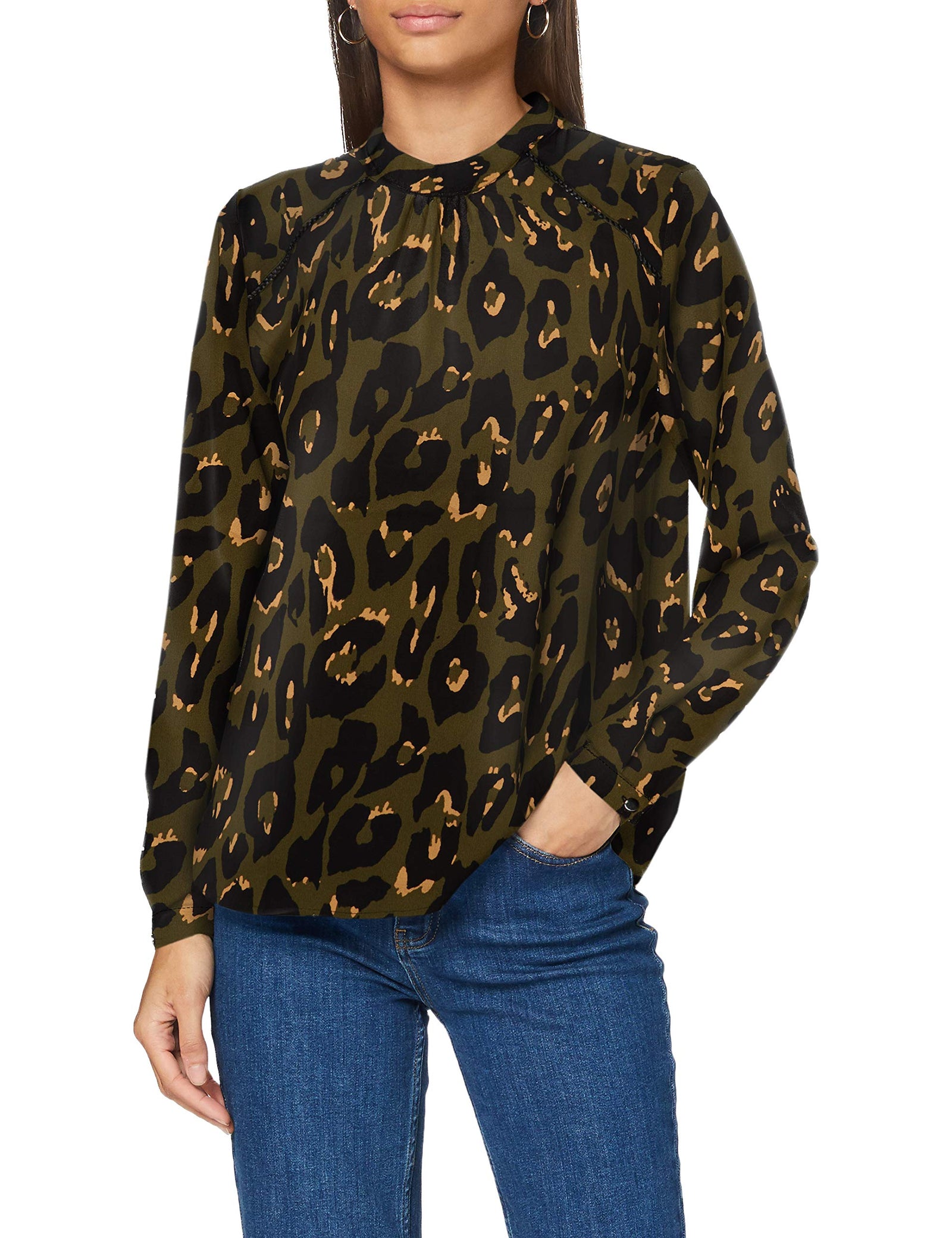 ONLY Women's Onlnew Mallory L/S Blouse AOP WVN Noos