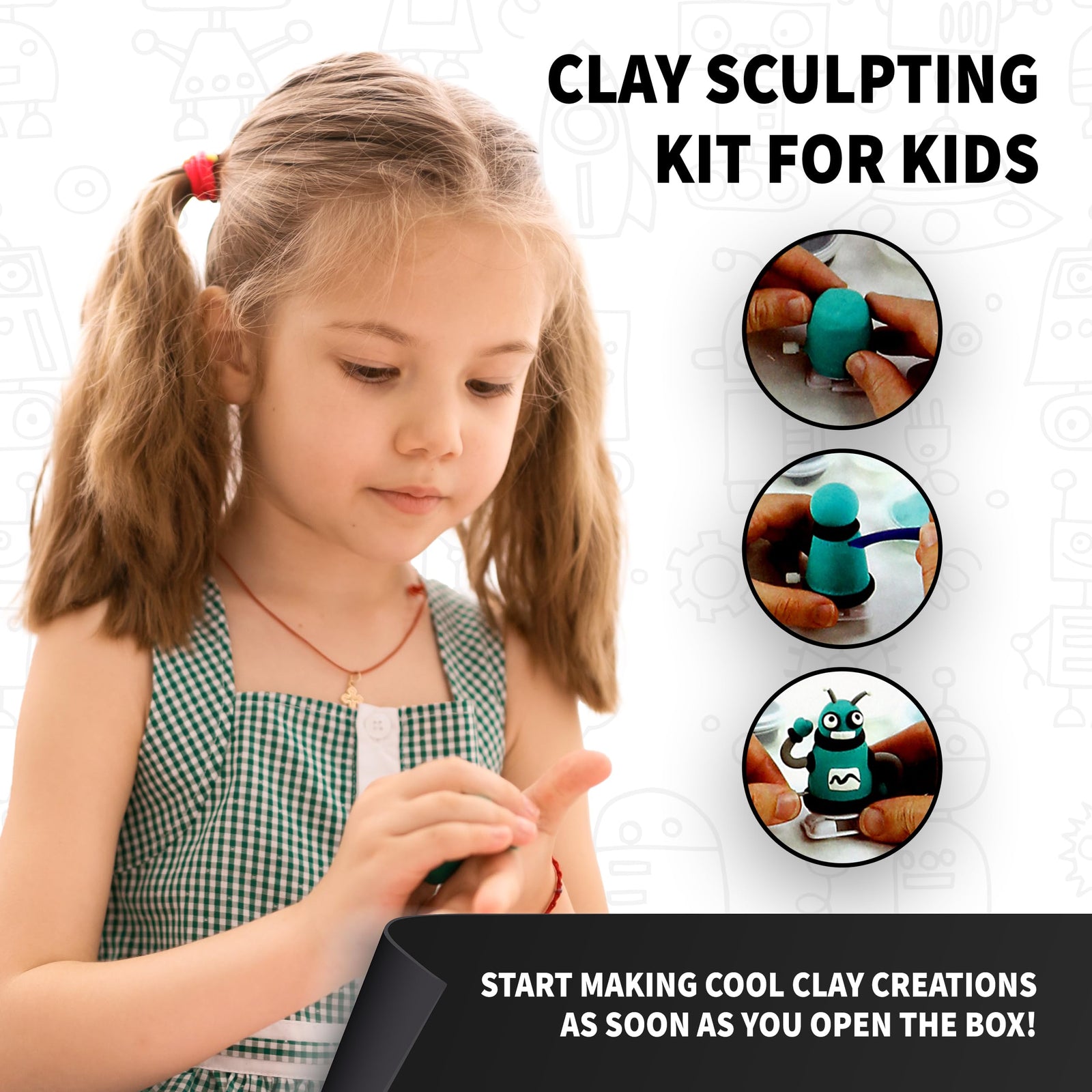 SpiceBox Children's Activity Kits for Kids Clay-Bots Age Range 8+