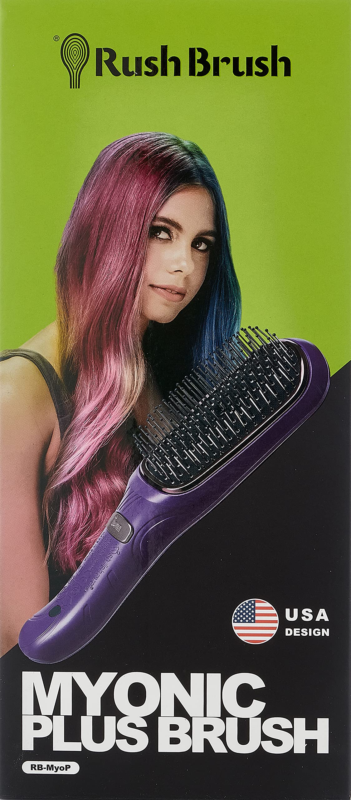 Rush Brush Ionic Hair Massager.Purple