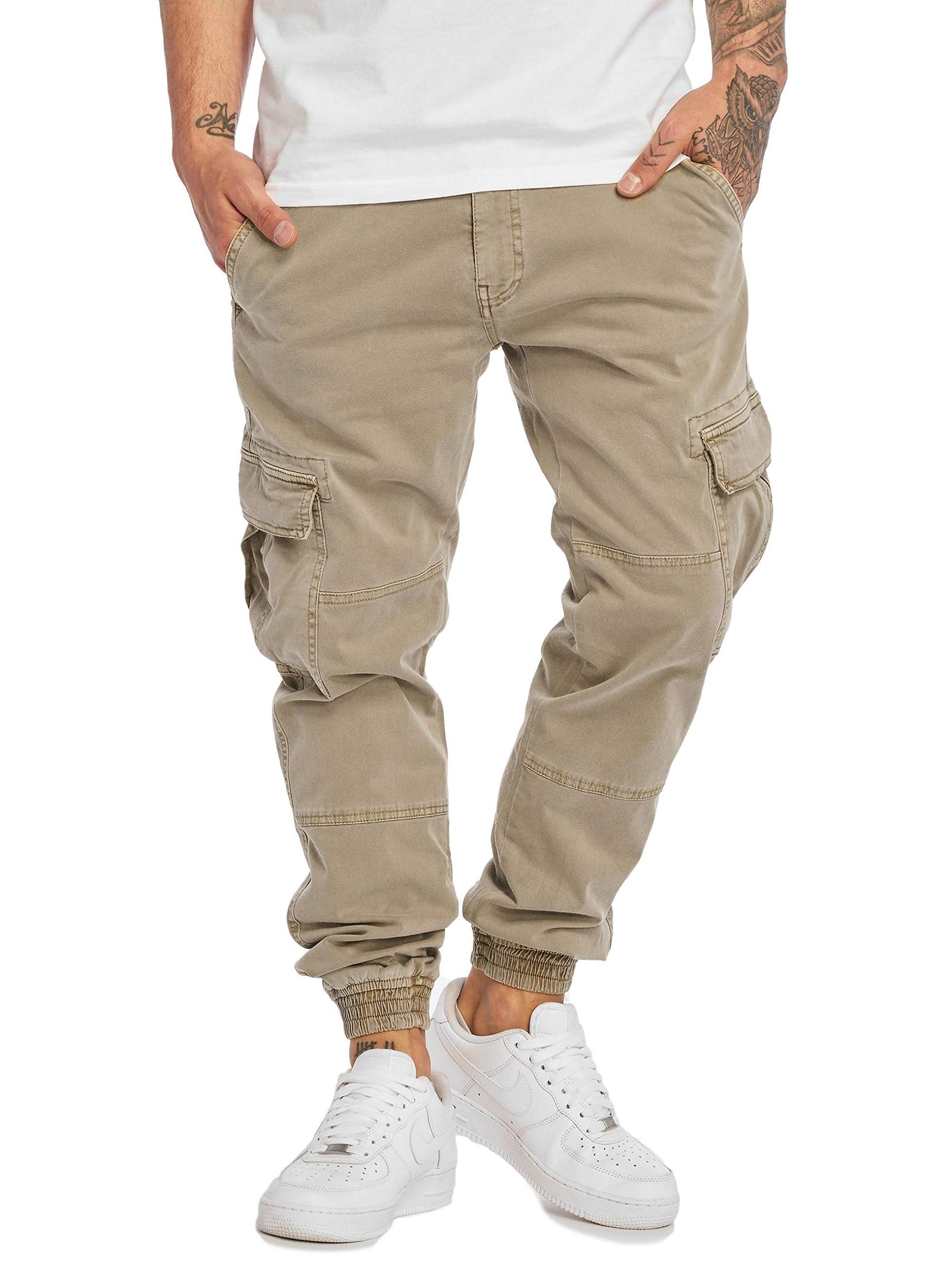 Urban Classics Men Washed Cargo Twill Jogging Pants Trouser (pack of 1)