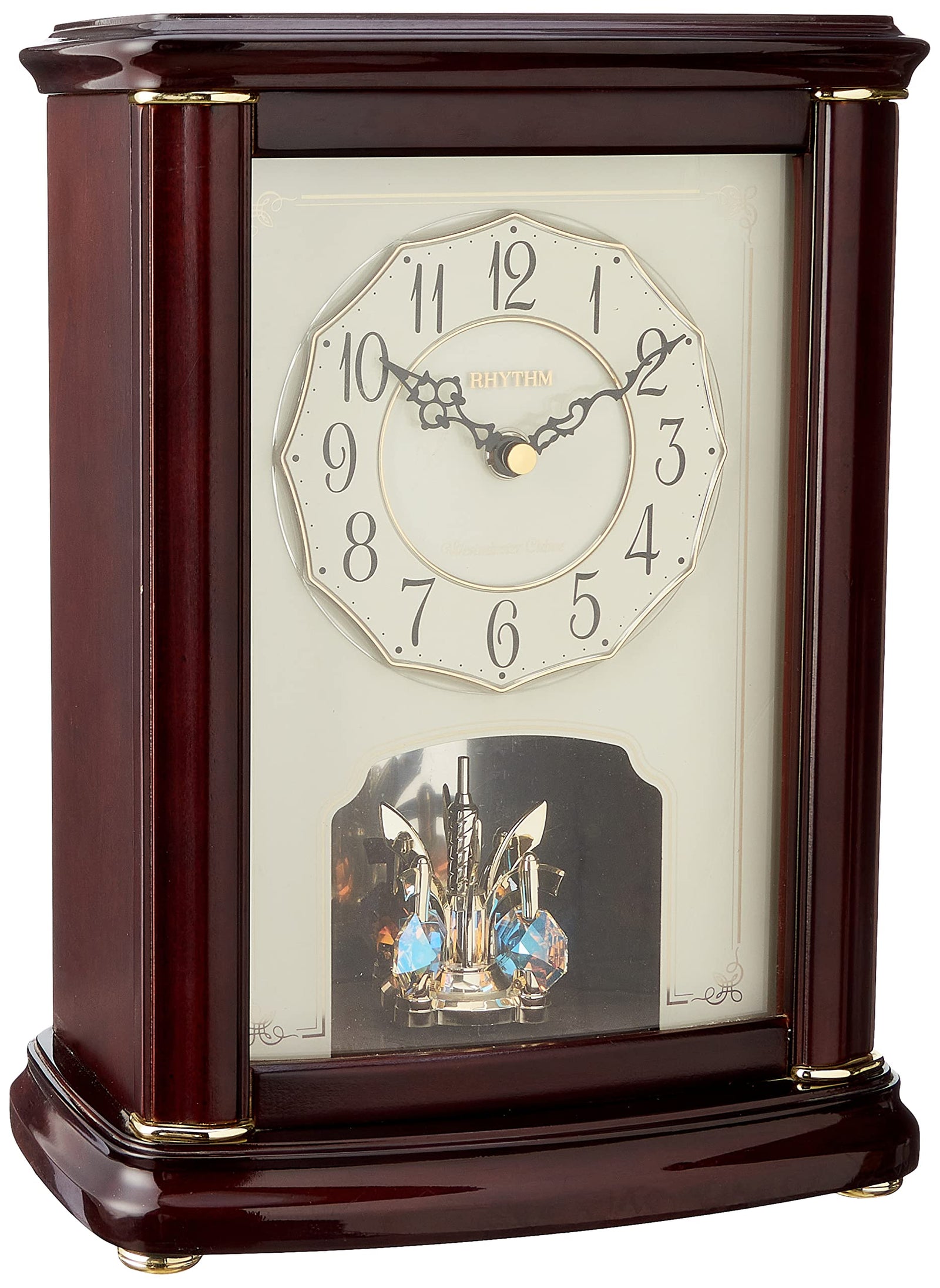 Rhythm crh212nr06 desk clock - brown