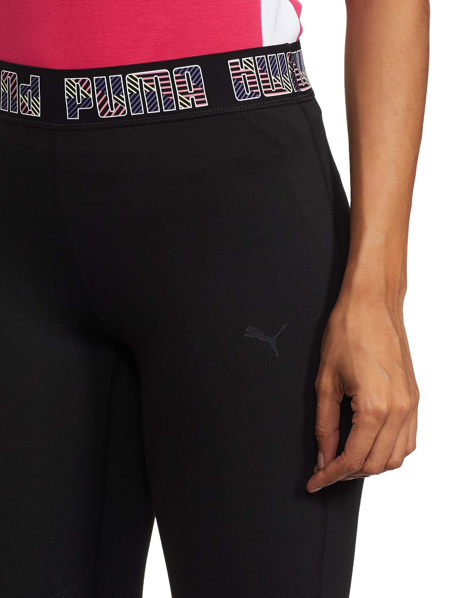 Puma Women's Logo Elastic 7 8 Tight Leggings Outerwear