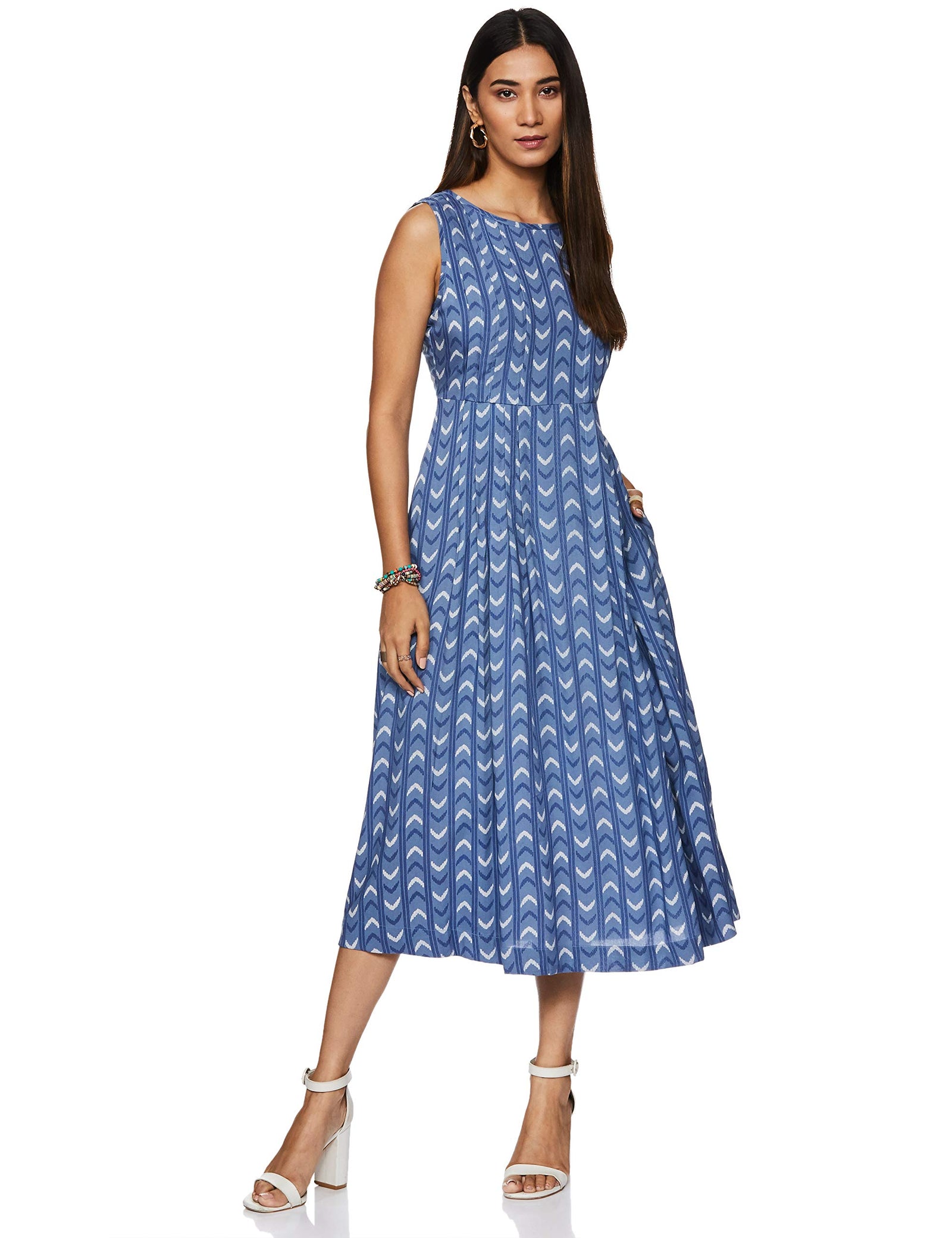 Amazon Brand - Myx Women's Rayon Screen Print Relaxed Fit Kurta Dress (SS20MYXCORE06)