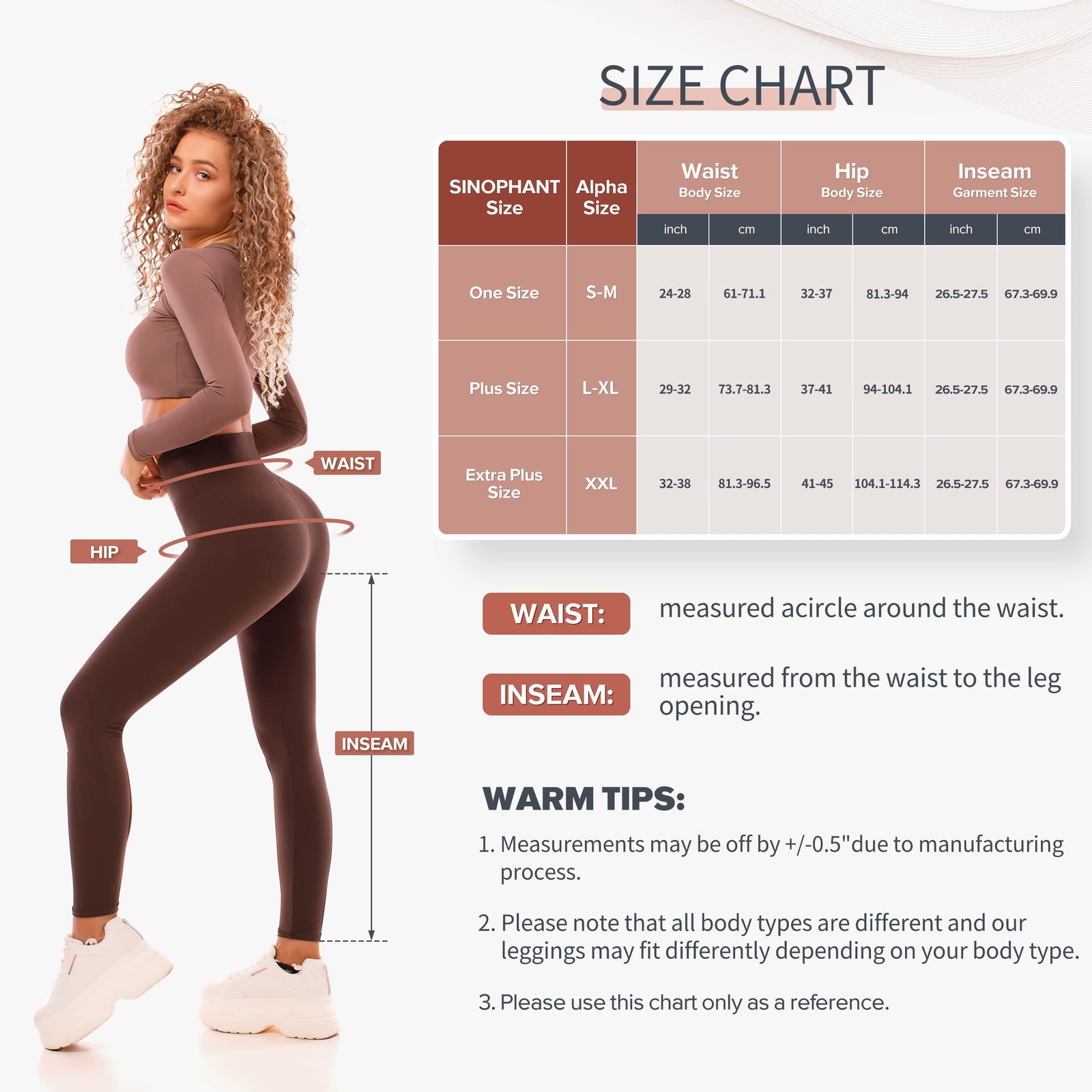 SINOPHANT High Waisted Leggings for Women, Buttery Soft Elastic Opaque Tummy Control Leggings,Plus Size Workout Gym Yoga Stretchy Pants