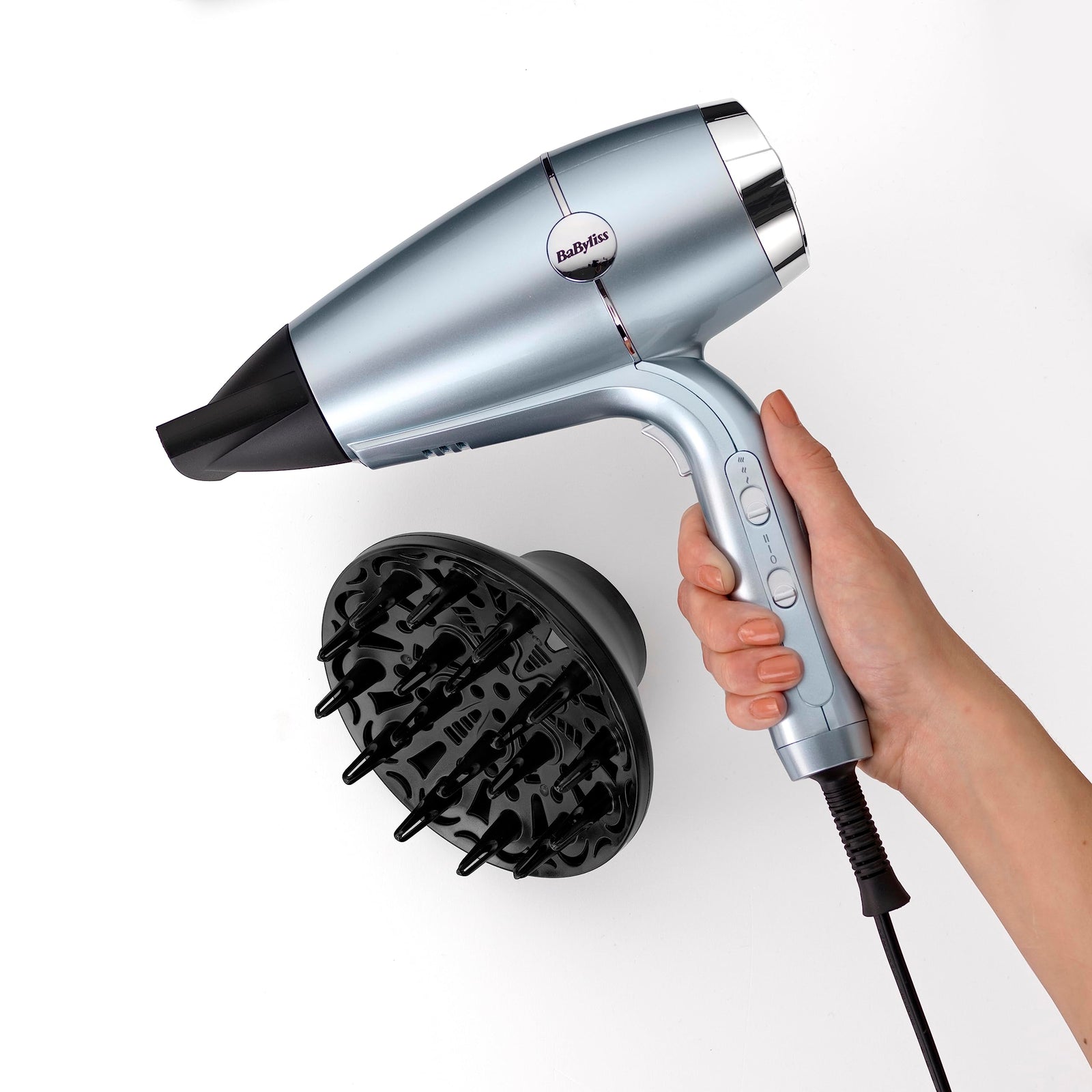 BaByliss DC Hair Dryer 2100w | Advanced Plasma Ionic Technology & Lightweight For Easy Handling| Super HtDC Motor With 2.5m Swivel Ball Cord |Salon-quality Results At Home| D773DSDE(Blue)