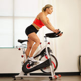 Sunny Health & Fitness Unisex Adult SF-B1509 Belt Drive Premium Indoor Cycling Bike - White,