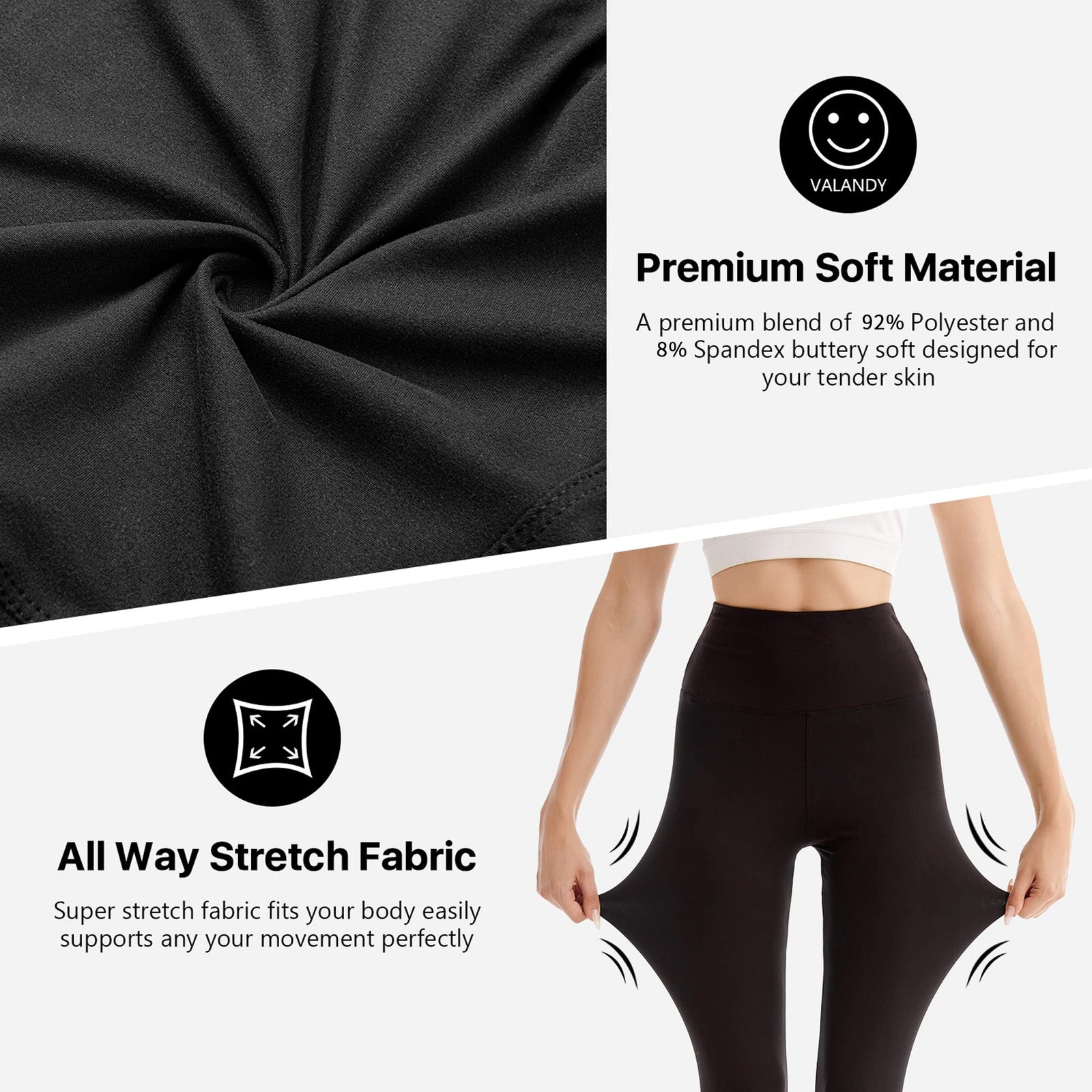 SINOPHANT High Waisted Leggings for Women, Buttery Soft Elastic Opaque Tummy Control Leggings,Plus Size Workout Gym Yoga Stretchy Pants