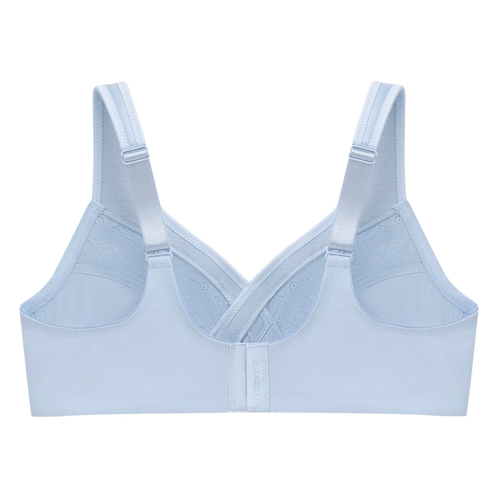 Glamorise Women's Full Figure Wirefree Minimizer Support Bra #1003 Color: Light Blue