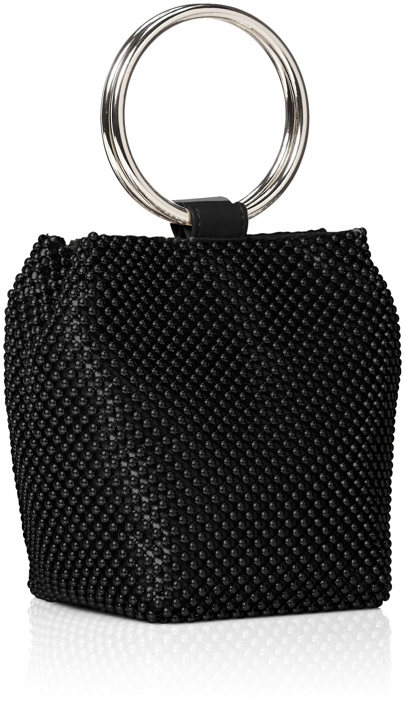 Jessica McClintock Women's Gwen Ball Mesh Ring Wristlet Pouch Clutch