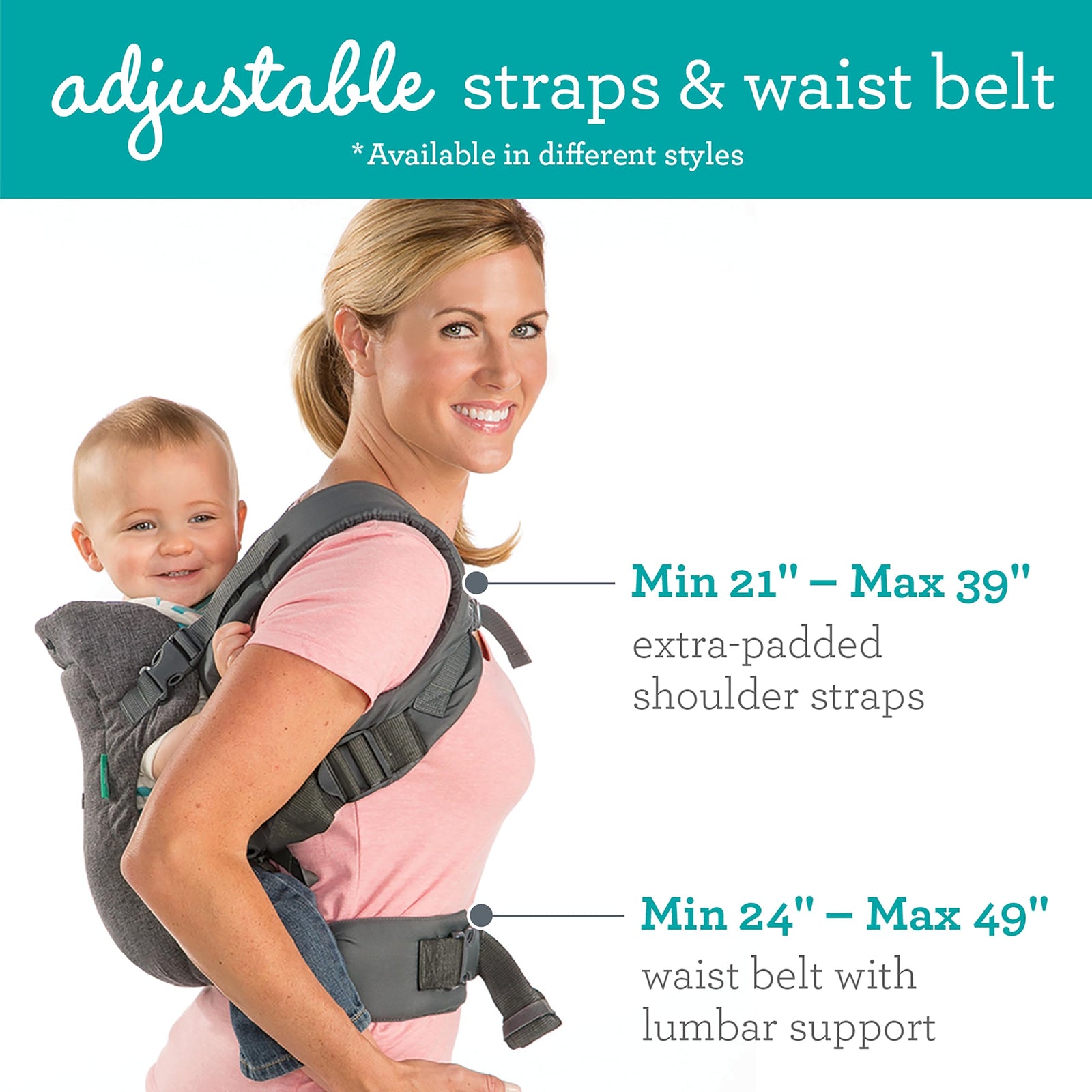 Infantino Flip 4 in 1 Convertible Carrier, Grey, 200 183, 10.00 x 4.00 x 10.00 Inch