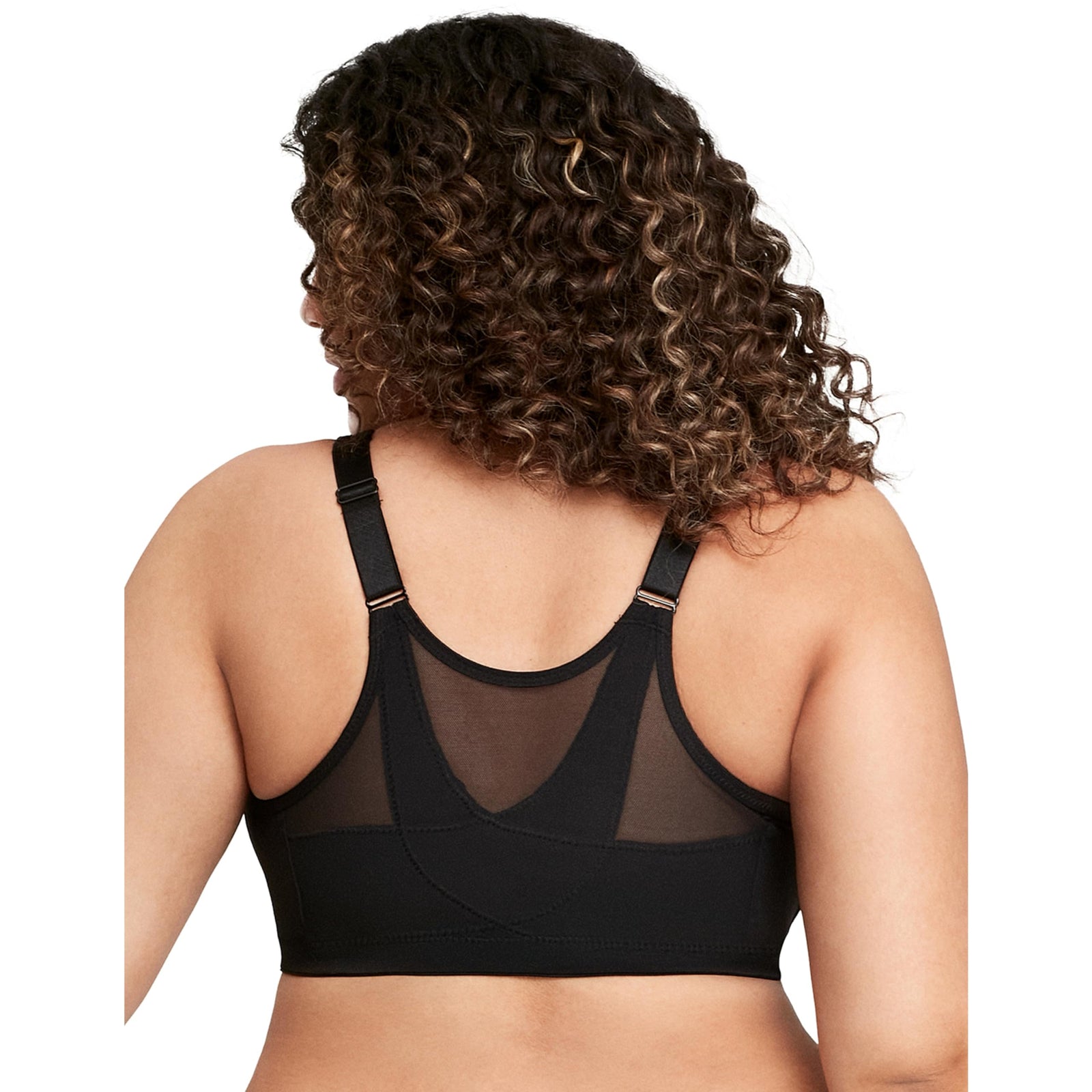 Glamorise womens MagicLift Front Close Posture Support Bra 360 Support Magiclift Front-close Posture-back Bra (pack of 1) Size: 100K Color: Black